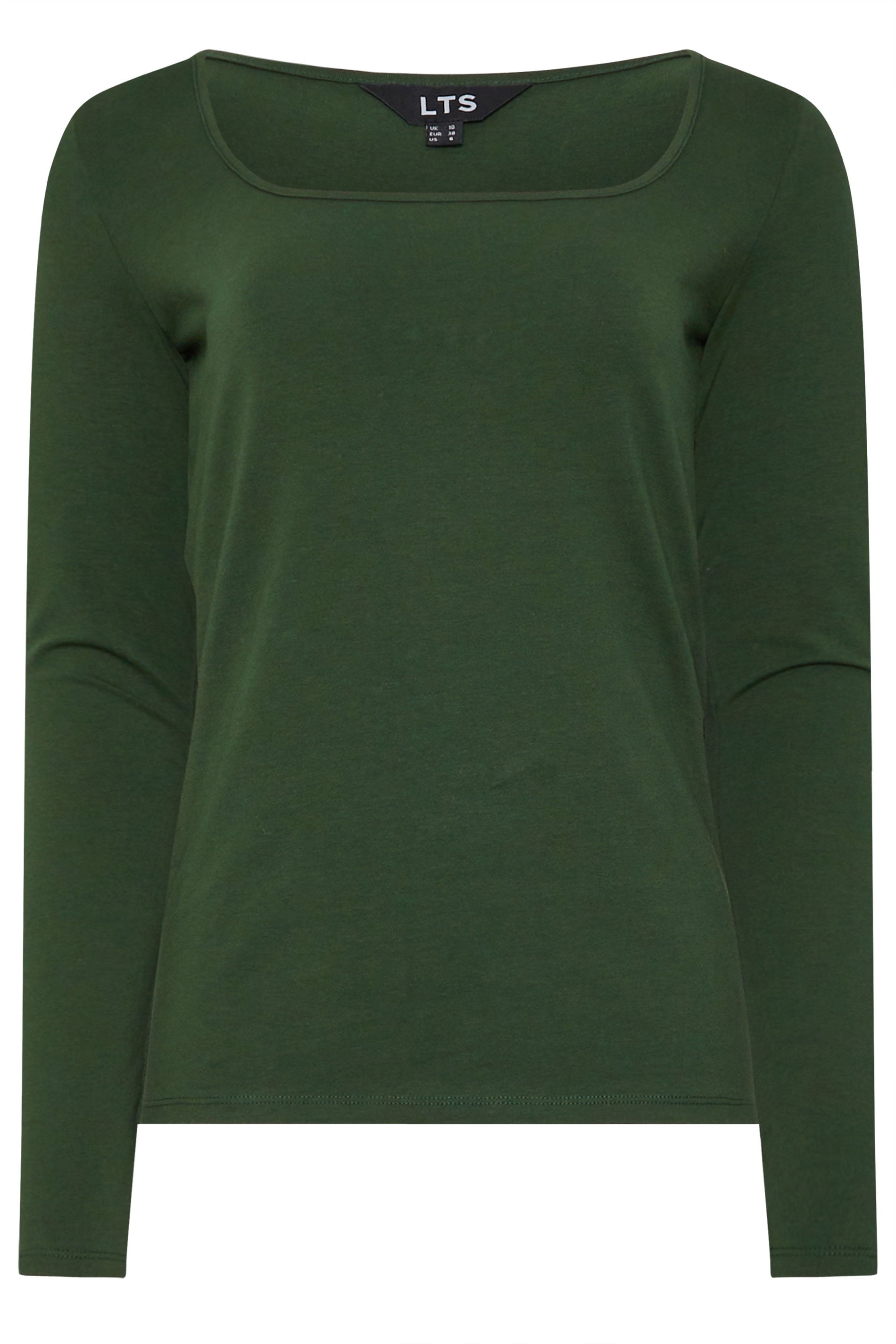 LTS Tall 2 PACK Brown & Green Square Neck Tops | Long Tall Sally 8