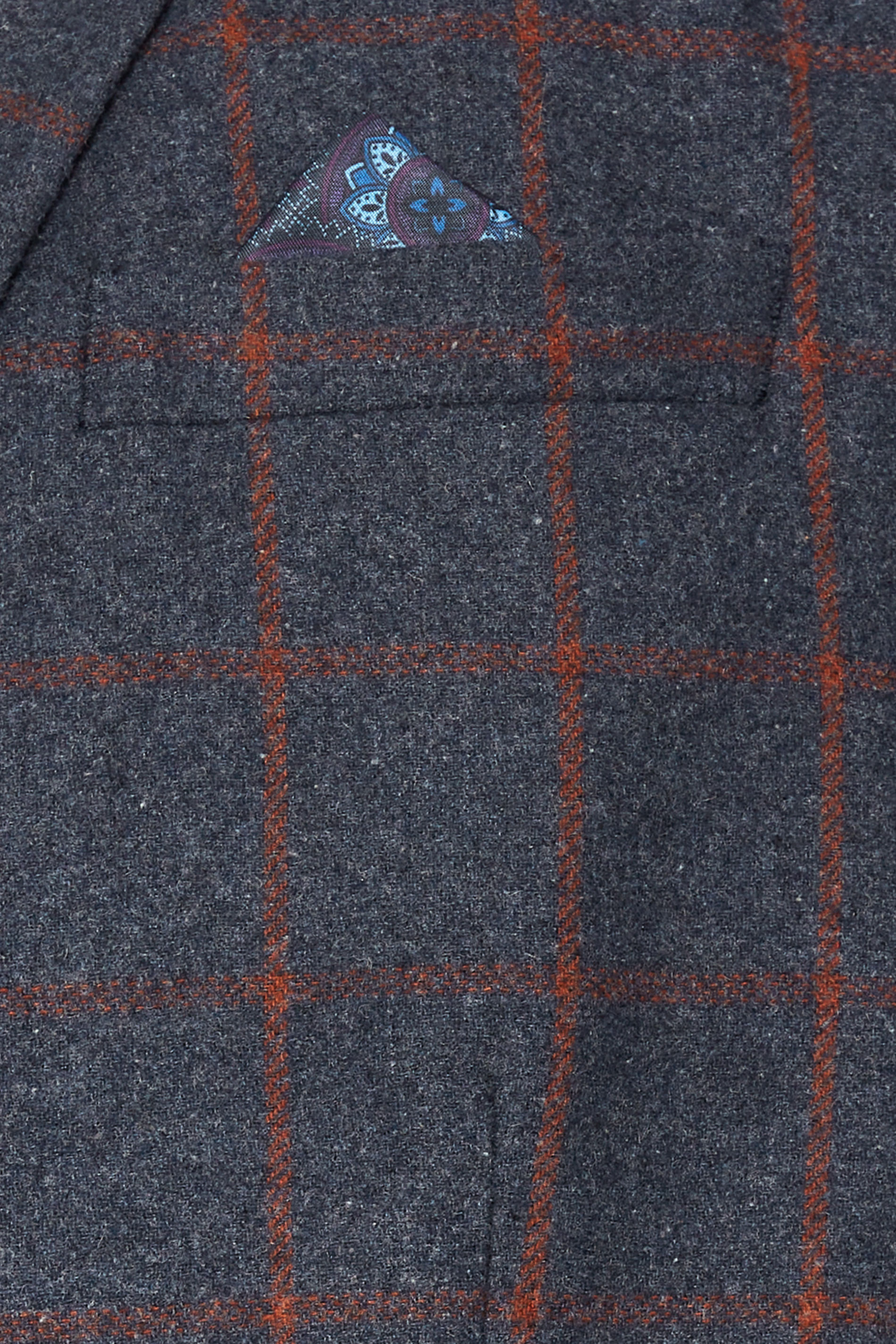 BadRhino Tailoring Big & Tall Blue & Red Checked Suit Jacket | BadRhino 9