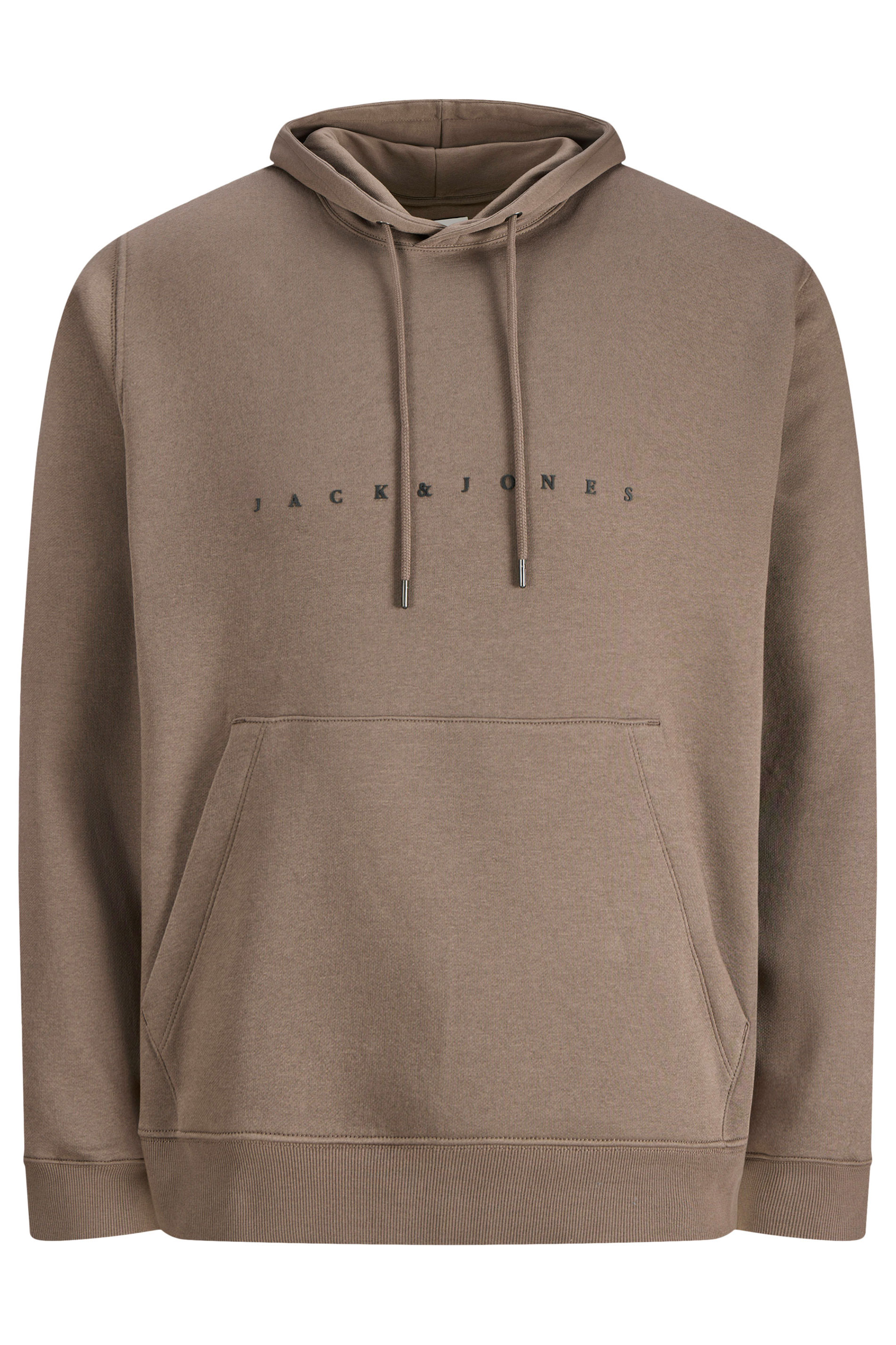 JACK & JONES Big & Tall Falcon Brown Printed Hoodie | BadRhino 2
