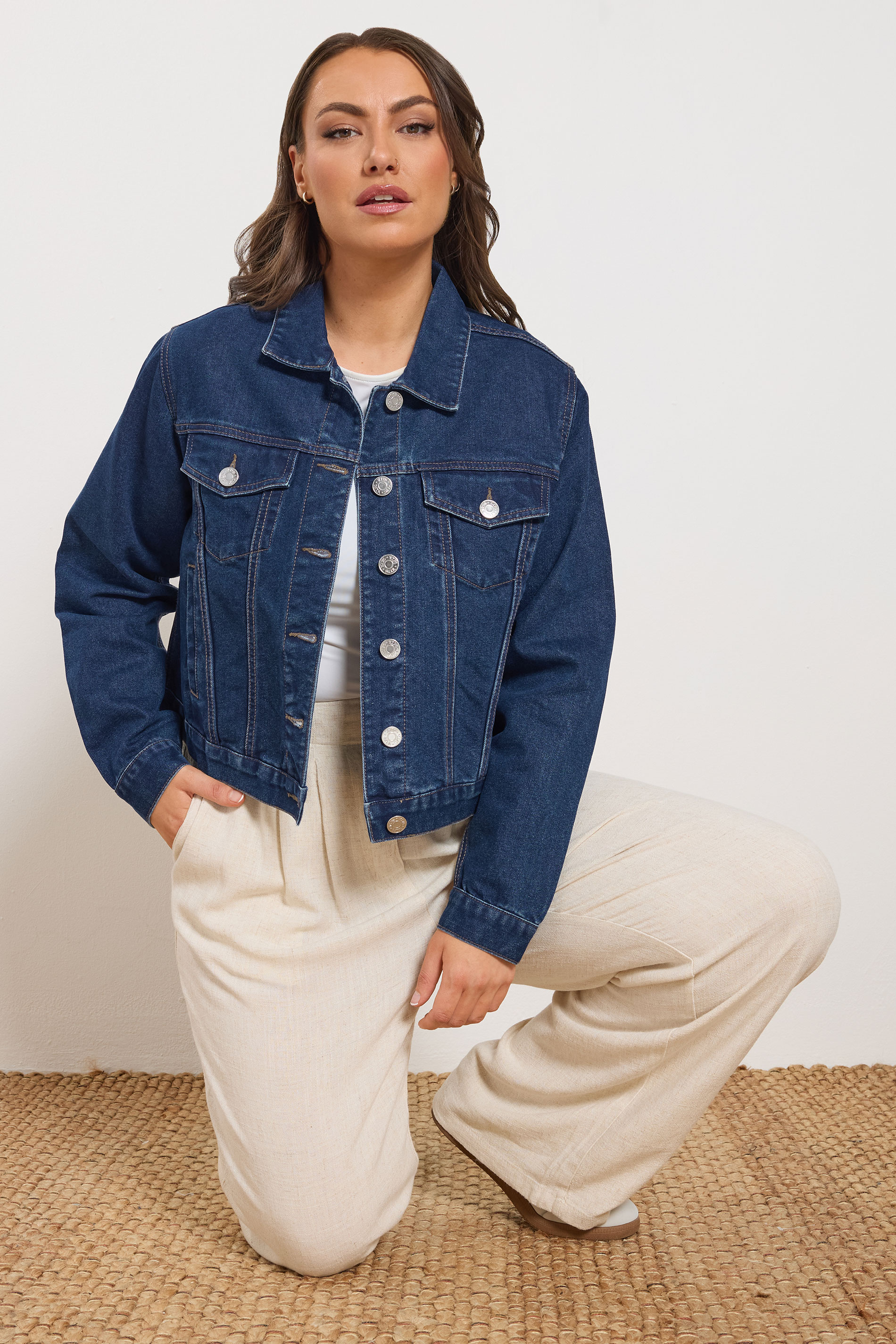 YOURS Plus Size Indigo Blue Denim Jacket | Yours Clothing 3