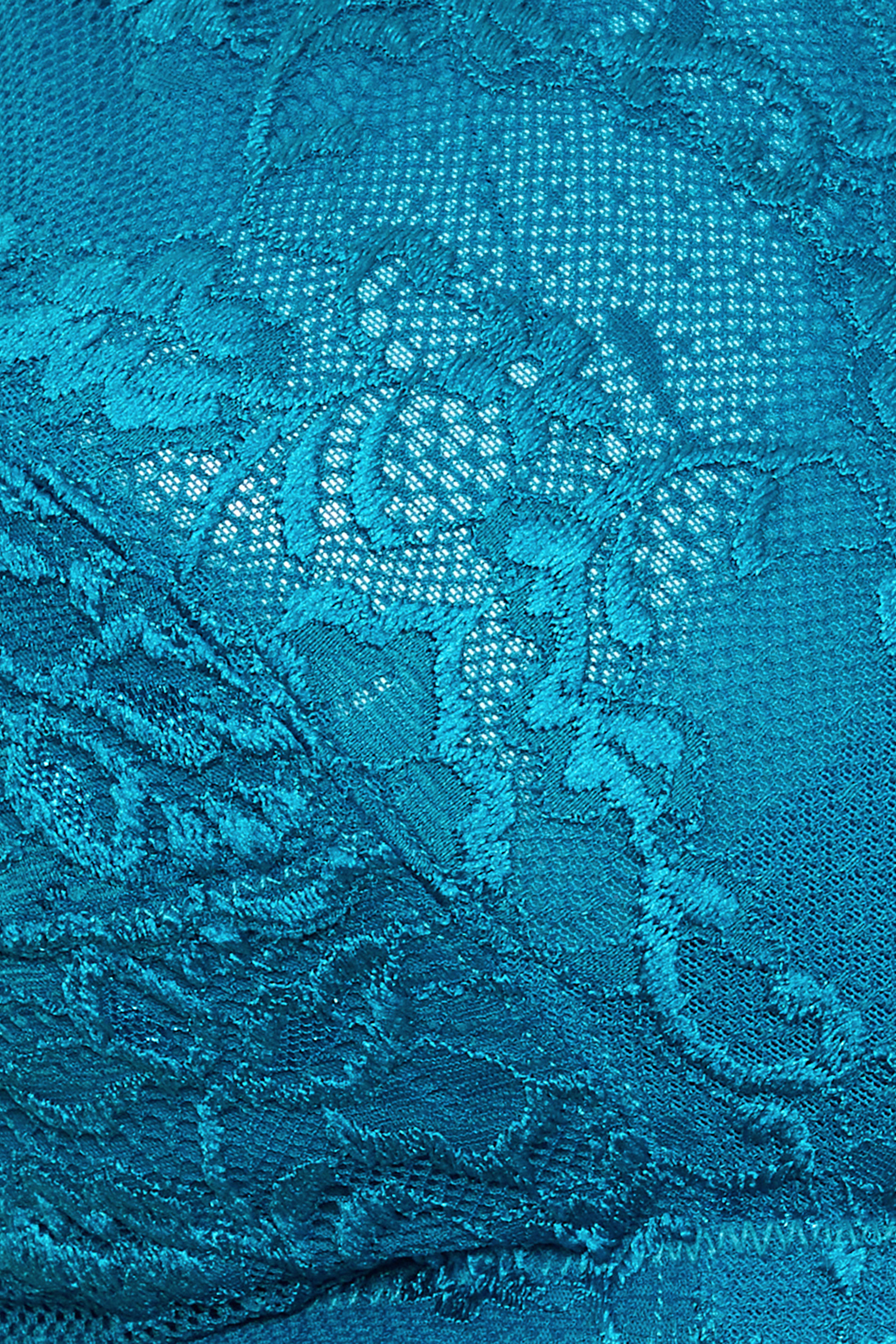 YOURS Plus Size Turquoise Green Lace Bra | Yours Clothing 5