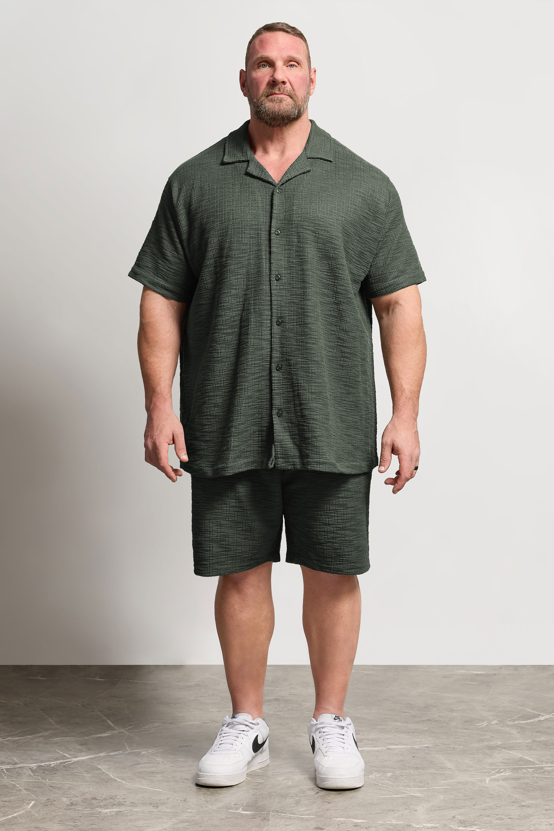 BadRhino Big & Tall Green Textured Shorts | BadRhino 2
