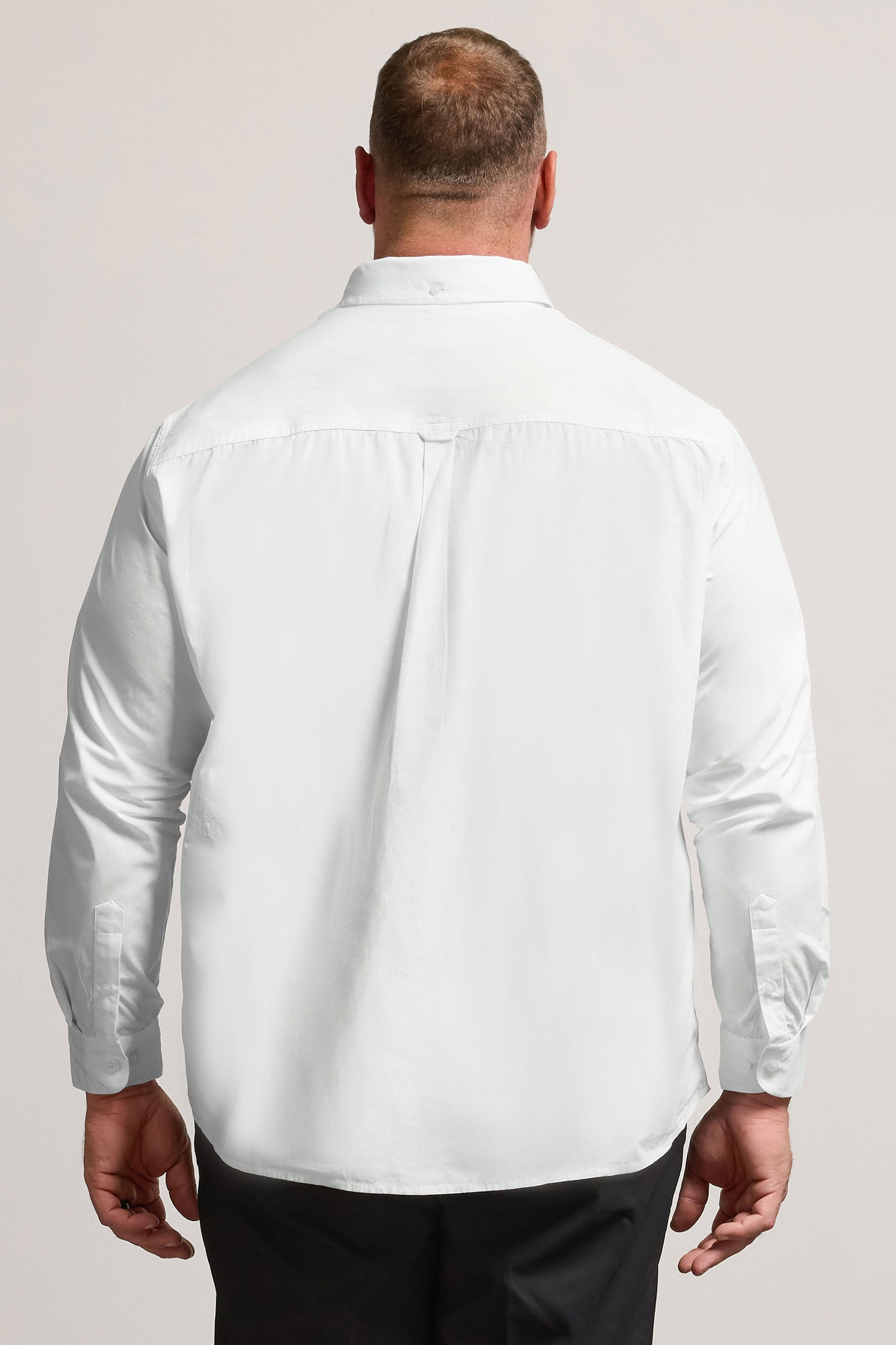 BadRhino Big & Tall 2 PACK White Long Sleeve Poplin Shirts | BadRhino 6