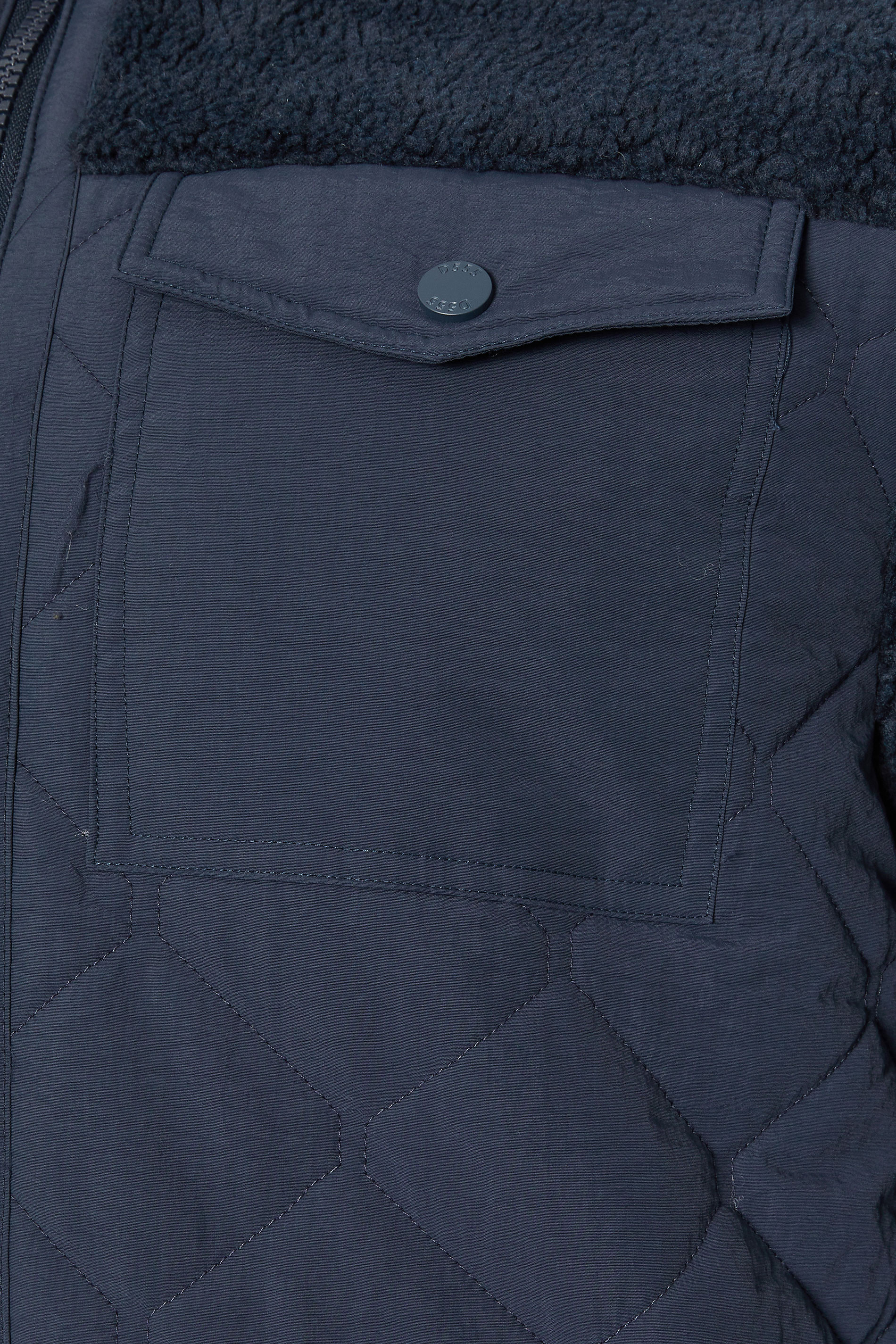 D555 Big & Tall Navy Blue Quilted Sherpa Fleece | BadRhino 5