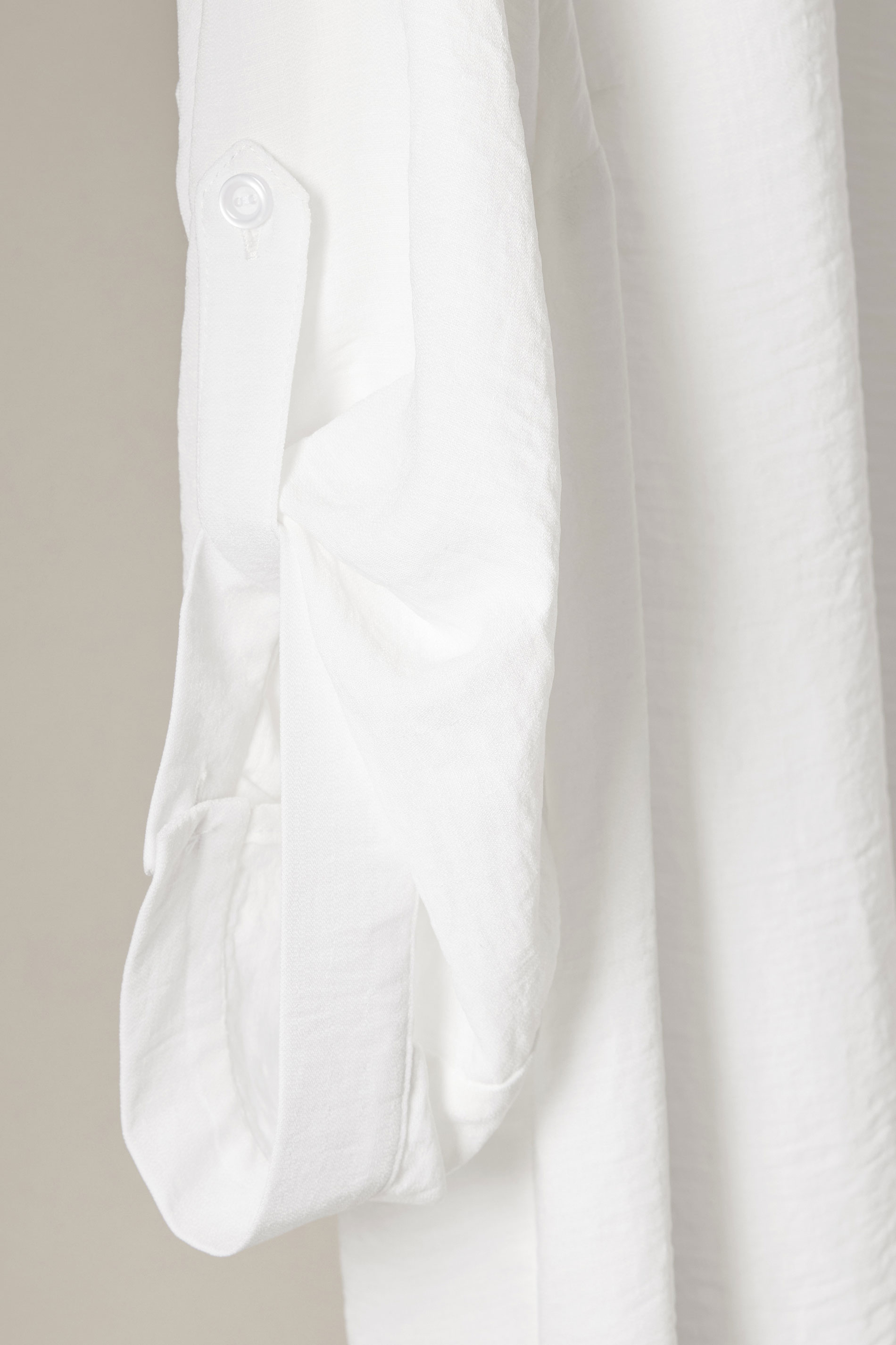 EVANS Plus Size White Tab Sleeve Shirt | Evans 9