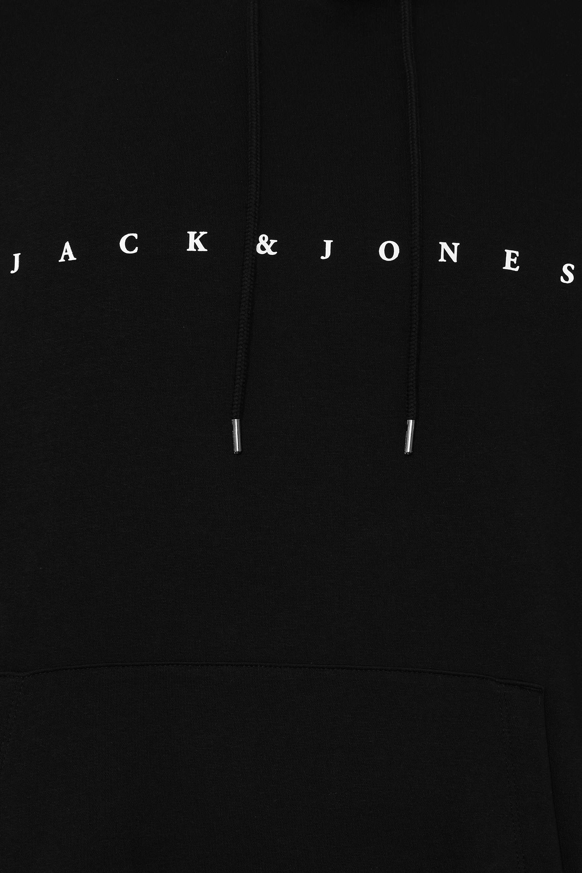 Jack & Jones Big & Tall Black Slogan Hoodie | BadRhino 5