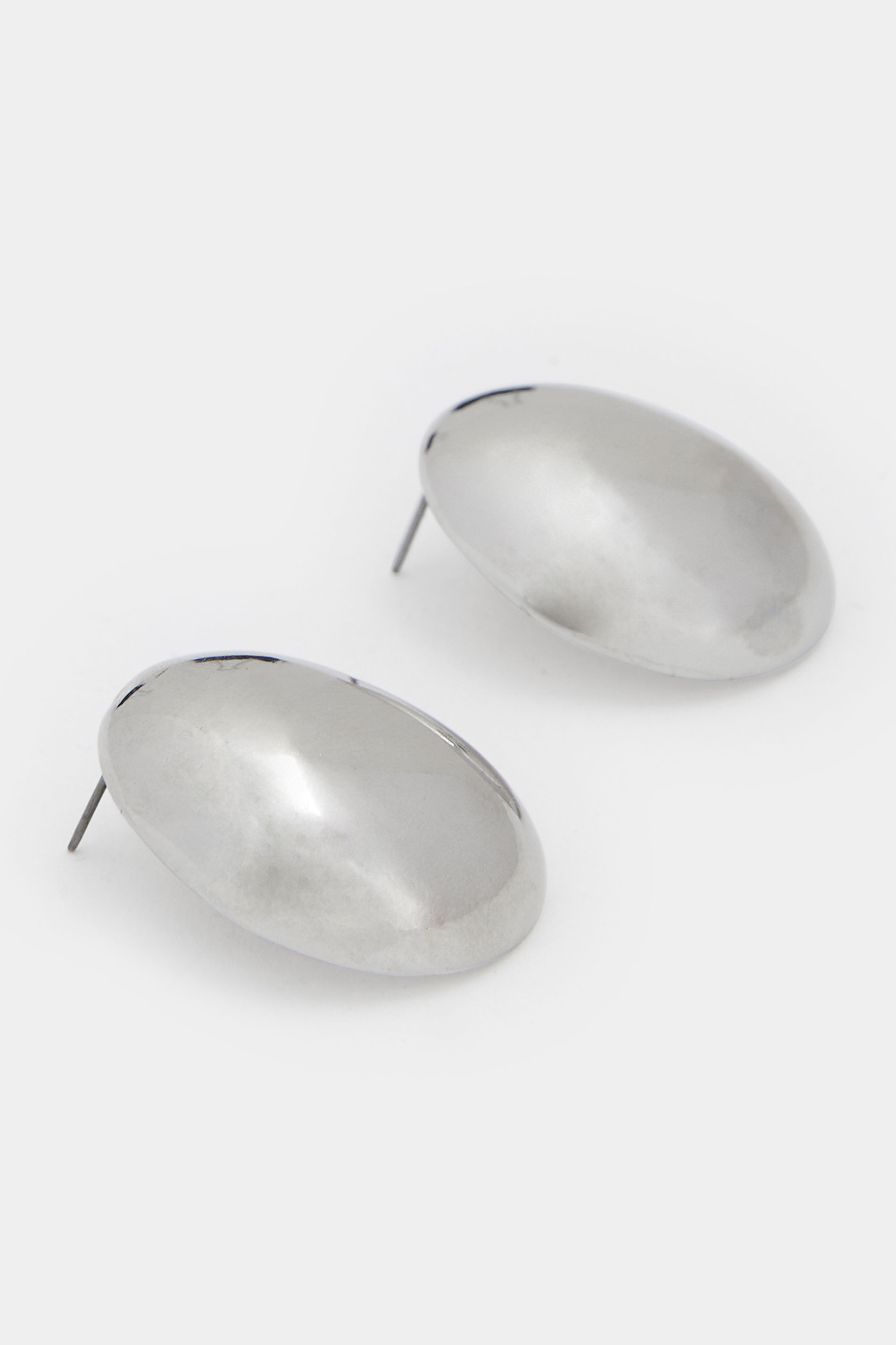 Silver Tone Statement Stud Earrings | Yours Clothing 3