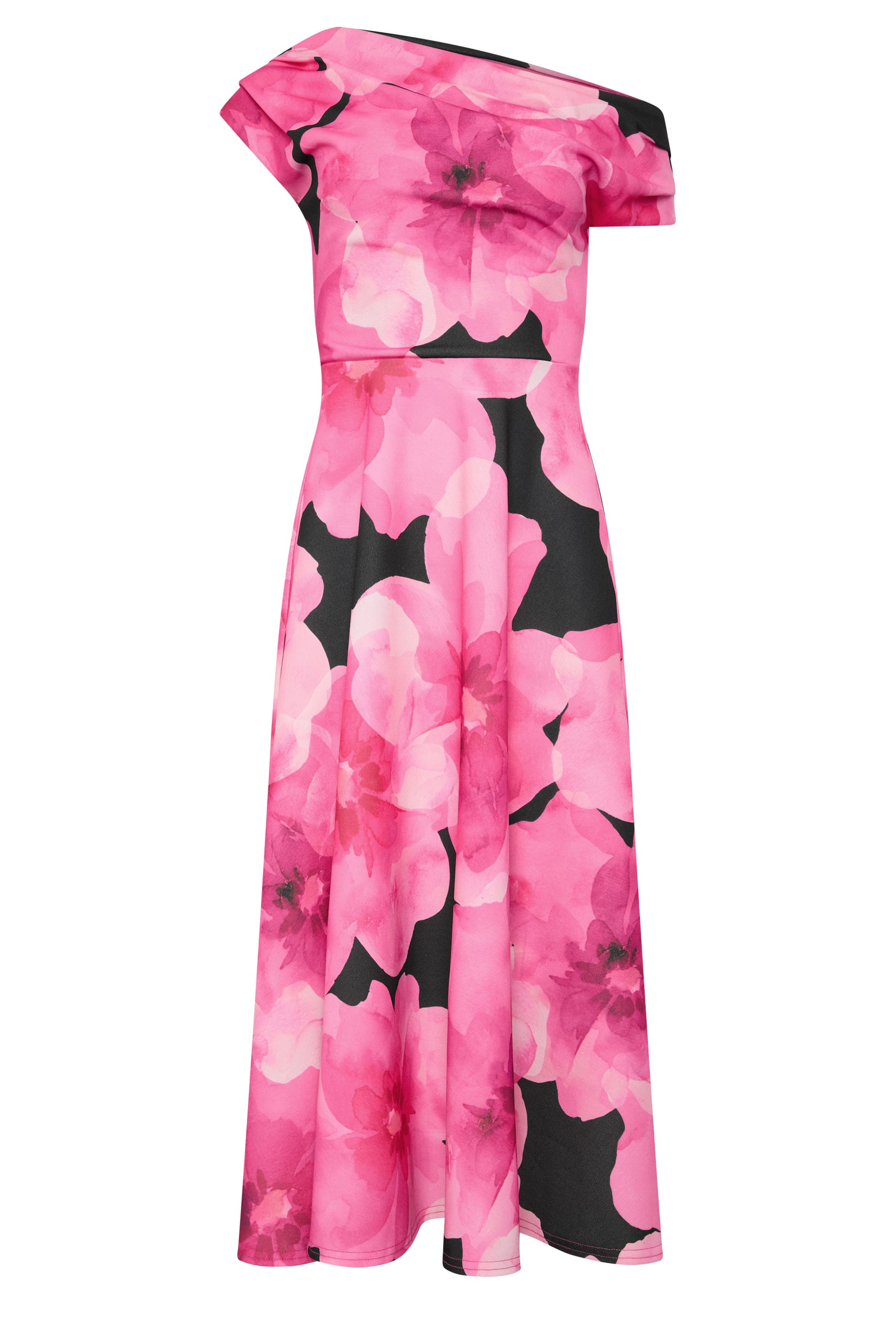 STAR Black Floral Off Shoulder Fit and Flare Dress | StarByJM 5