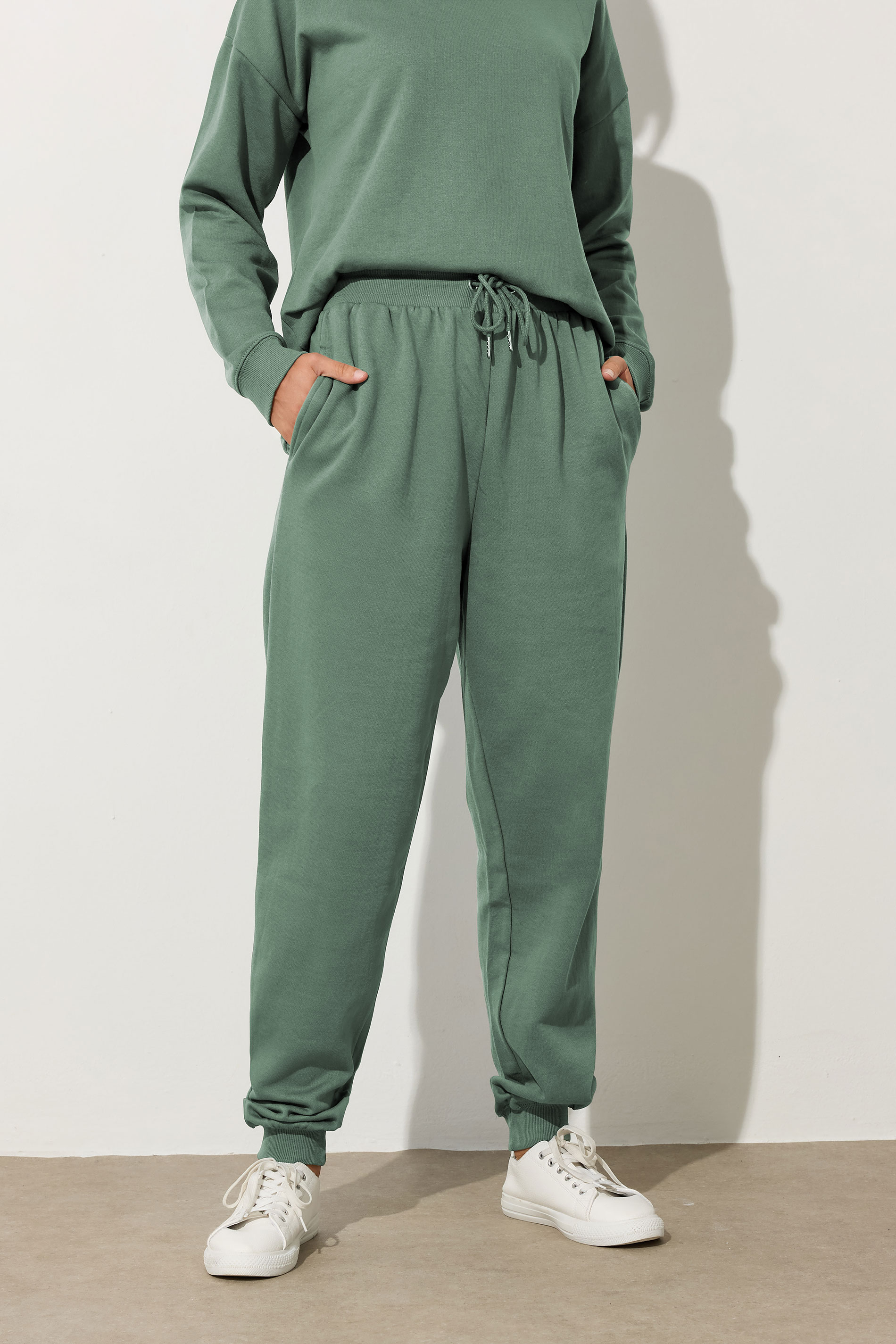 LTS Tall Women's Khaki Green Cuffed Jogger | Long Tall Sally  1