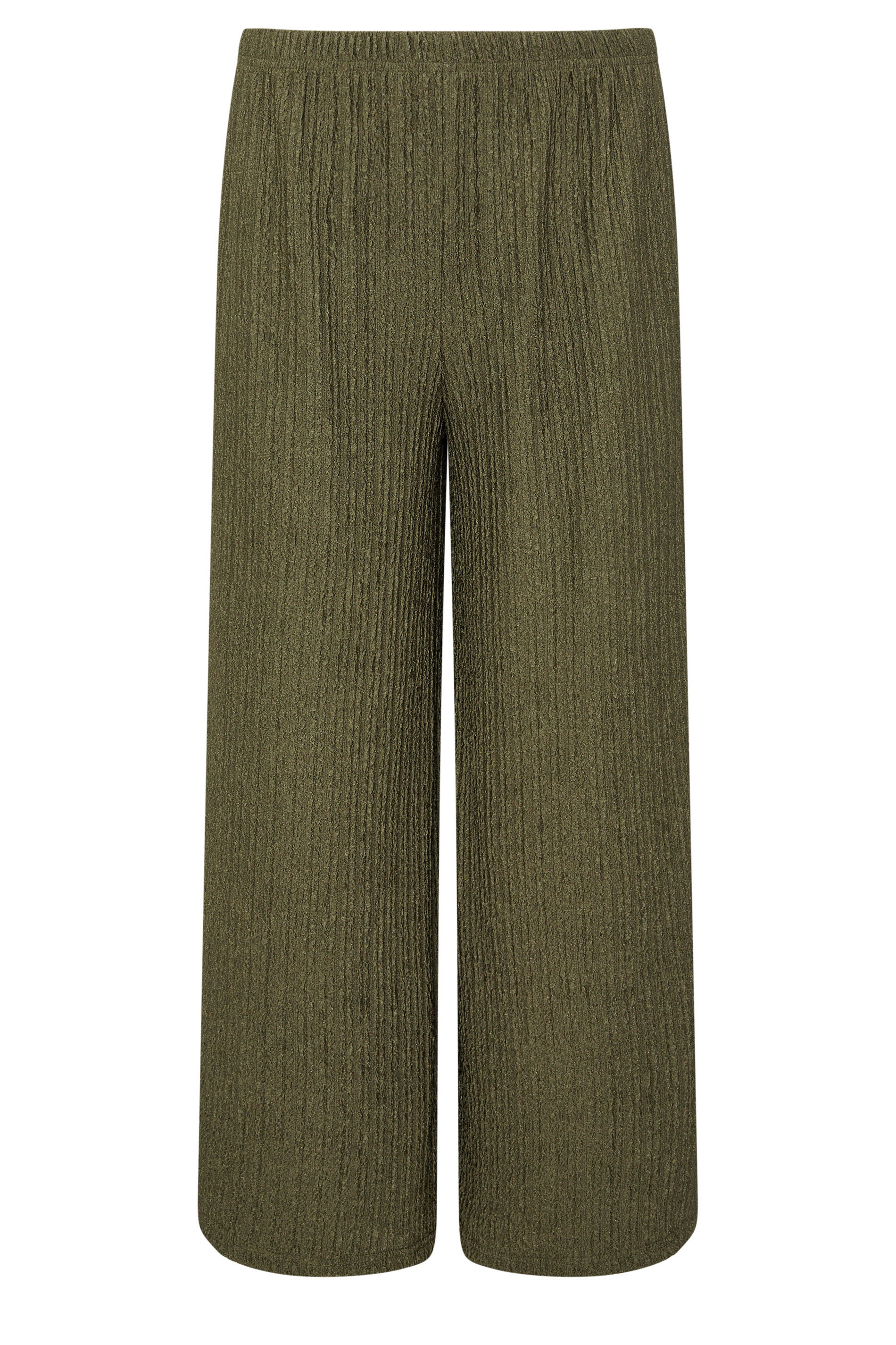 M&Co Khaki Green Wide Leg Cropped Trousers | M&Co 6