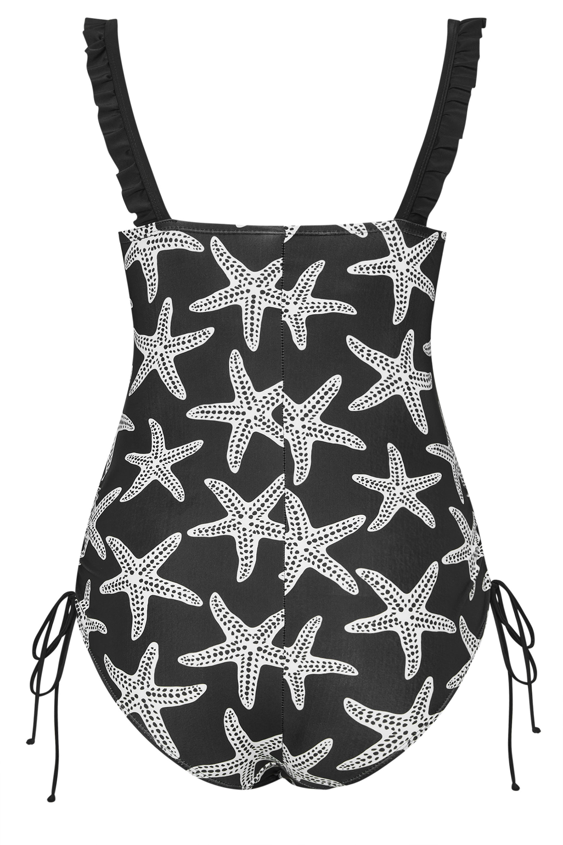 YOURS Plus Size Black Starfish Print Swimsuit | Yours Clothing 8