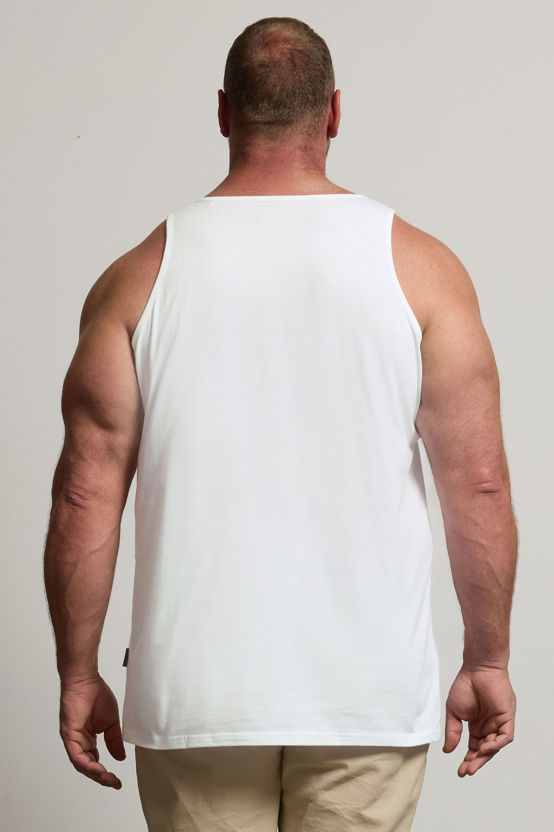 BadRhino White Plain Vest Top | BadRhino 2