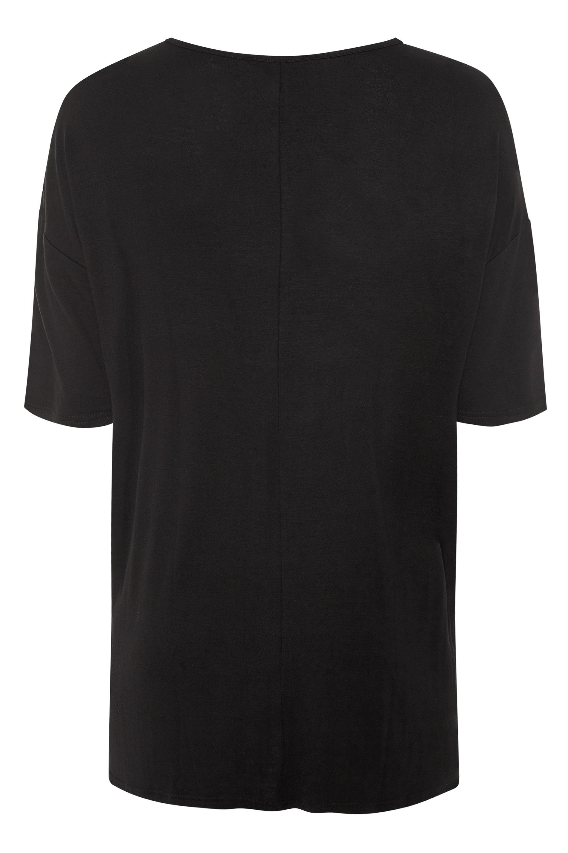 Plus Size Black Oversized T-Shirt | Yours Clothing 2