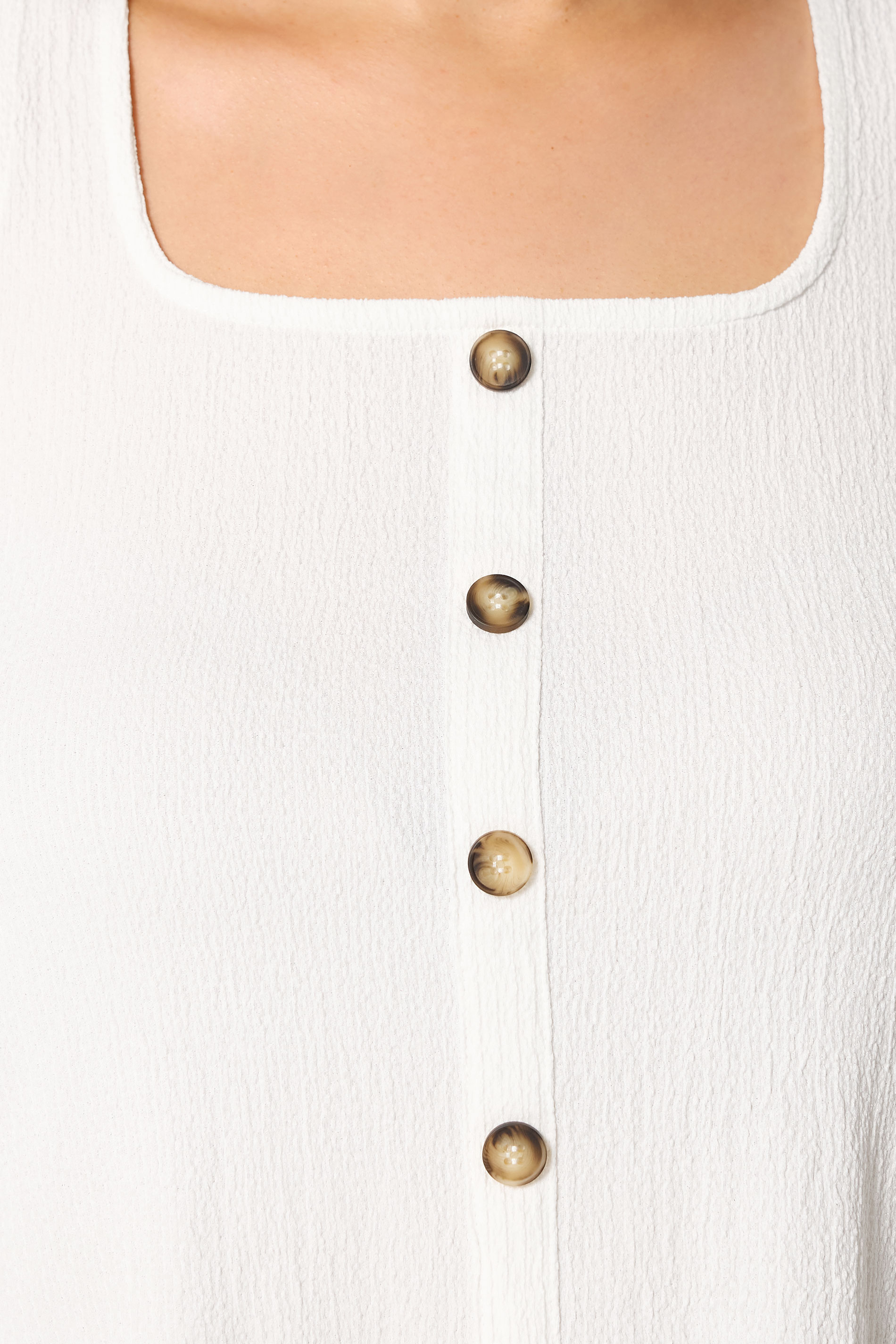 YOURS Plus Size White Crinkle Vest Top | Yours Clothing 4