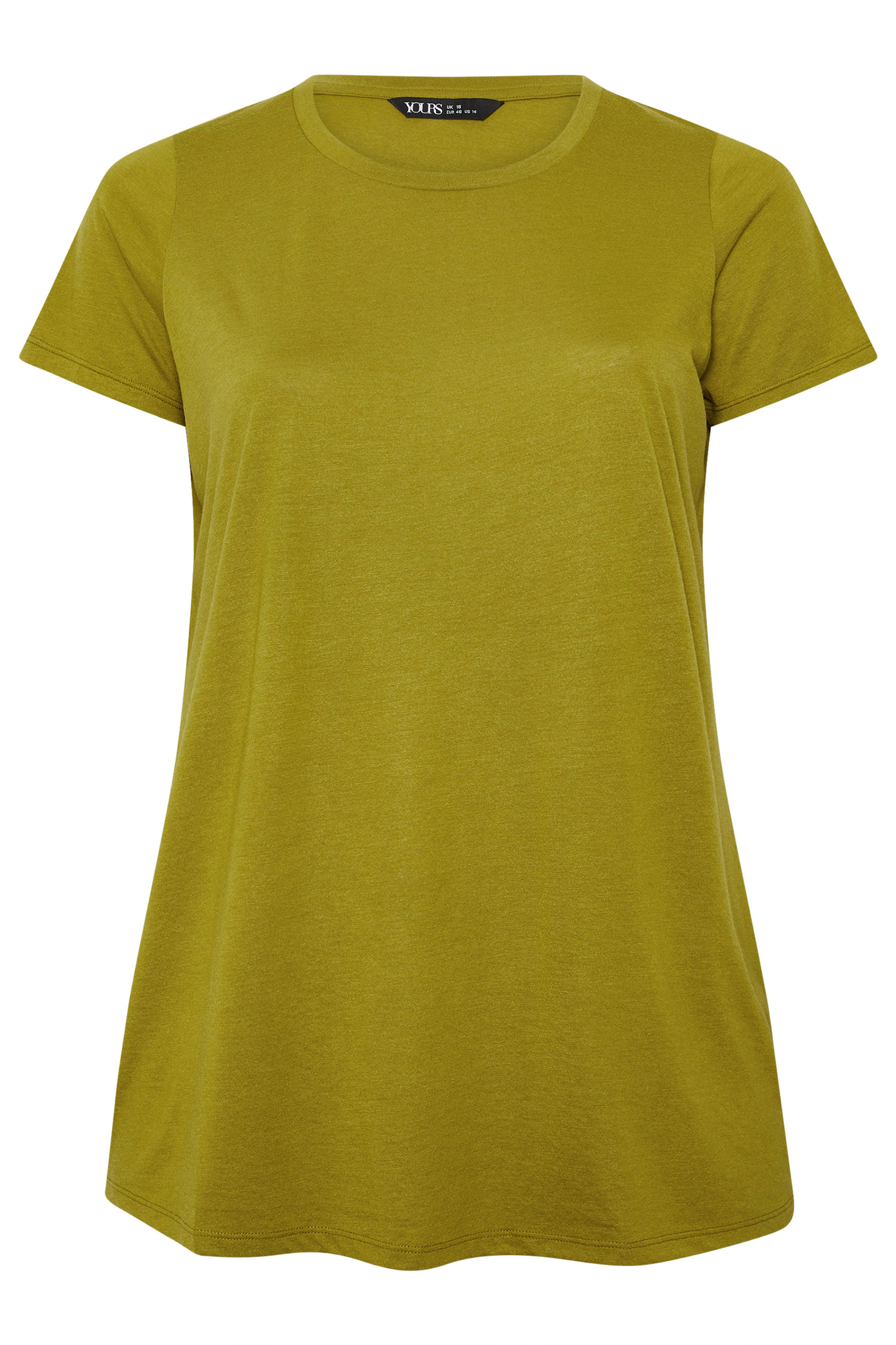 YOURS Plus Size Chartreuse Green Core T-Shirt | Yours Clothing 5