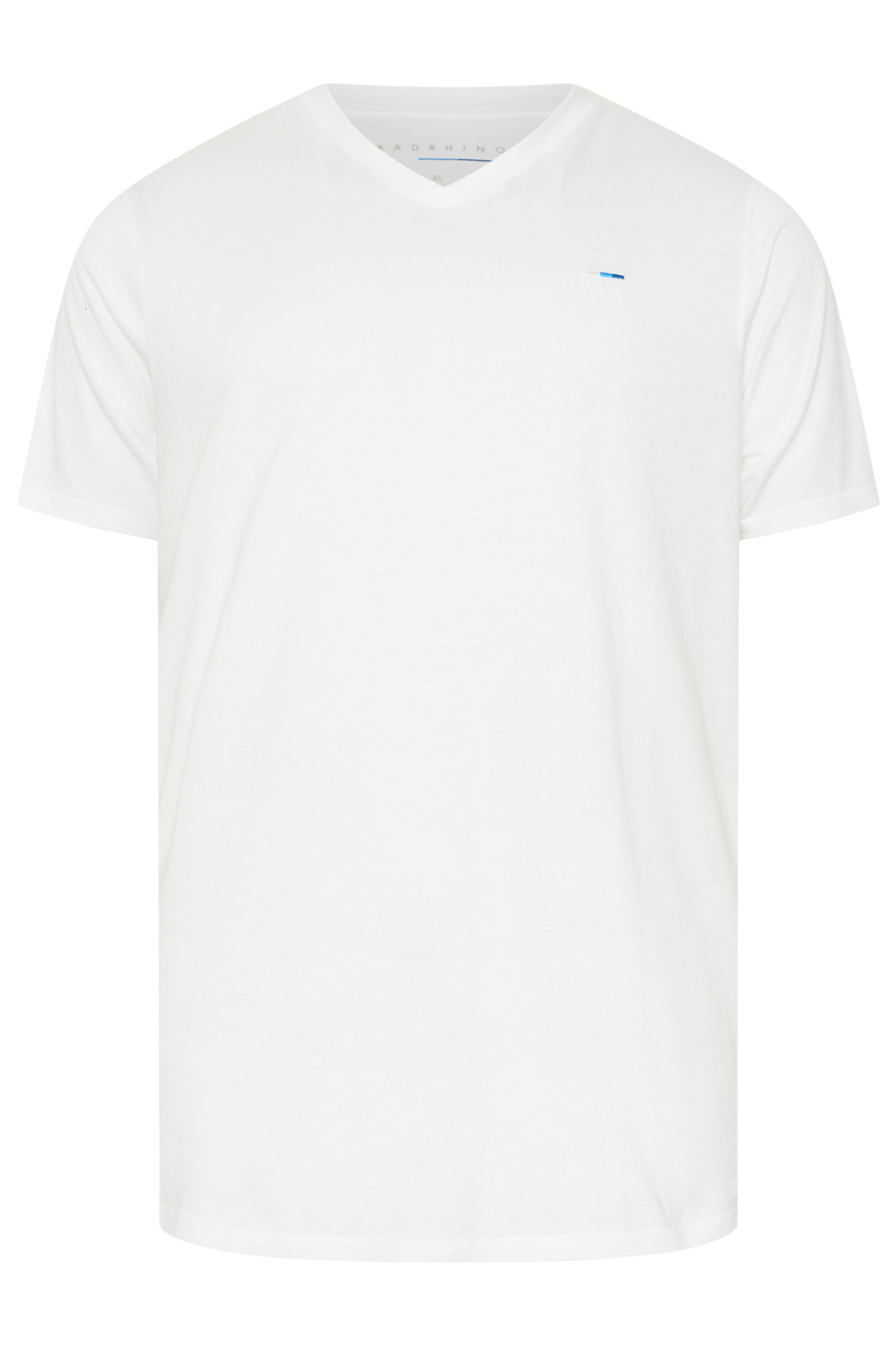 BadRhino Big & Tall White V-Neck T-Shirt | BadRhino  6