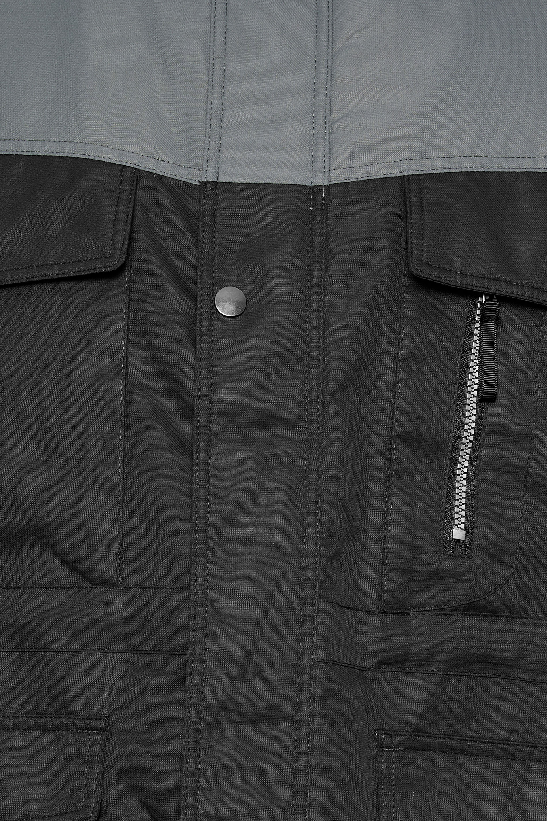 BadRhino Big & Tall Grey & Black Fleece Lined Hooded Coat | BadRhino 2