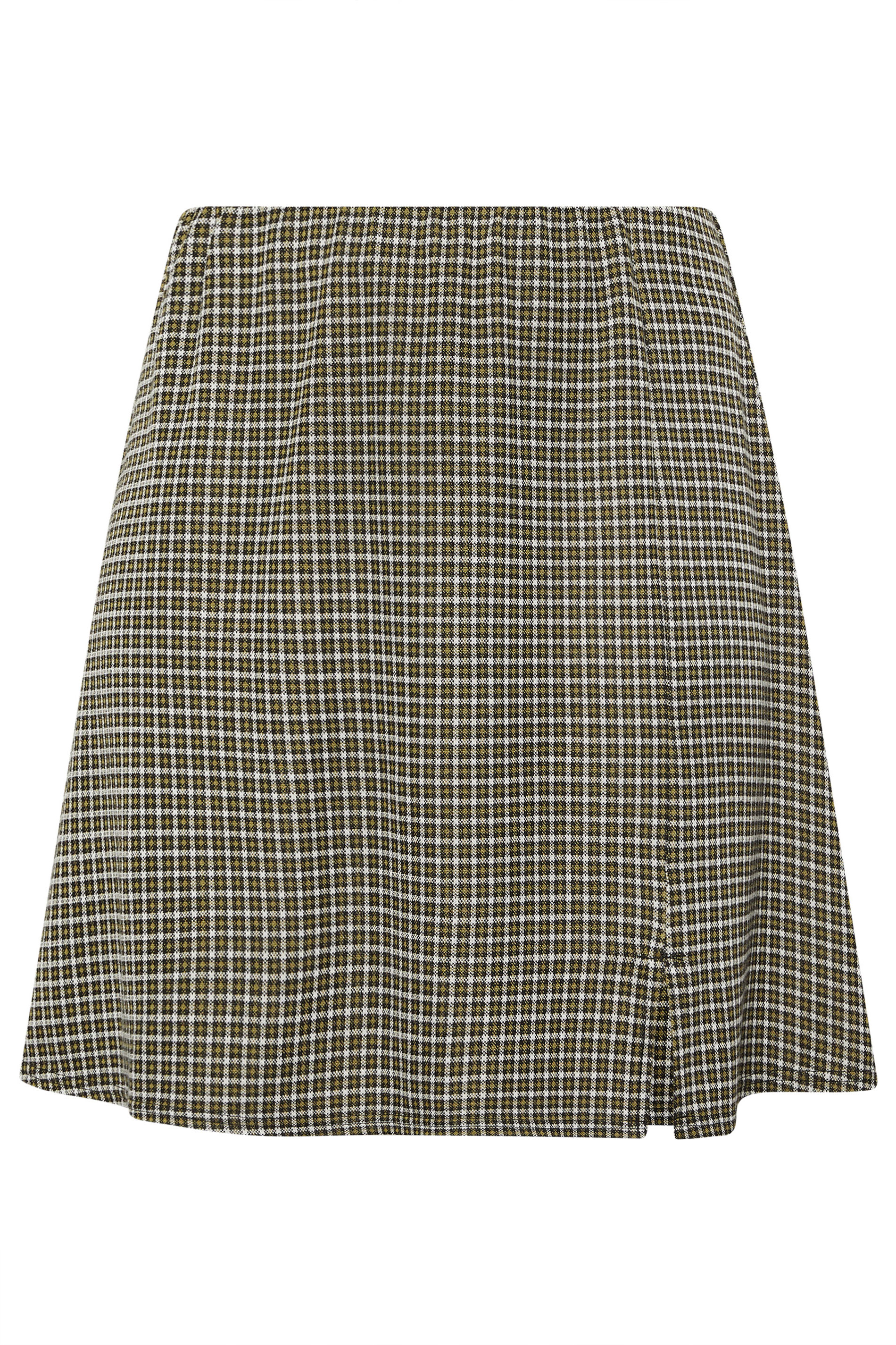 YOURS Plus Size Green Check Mini Skirt | Yours Clothing 5