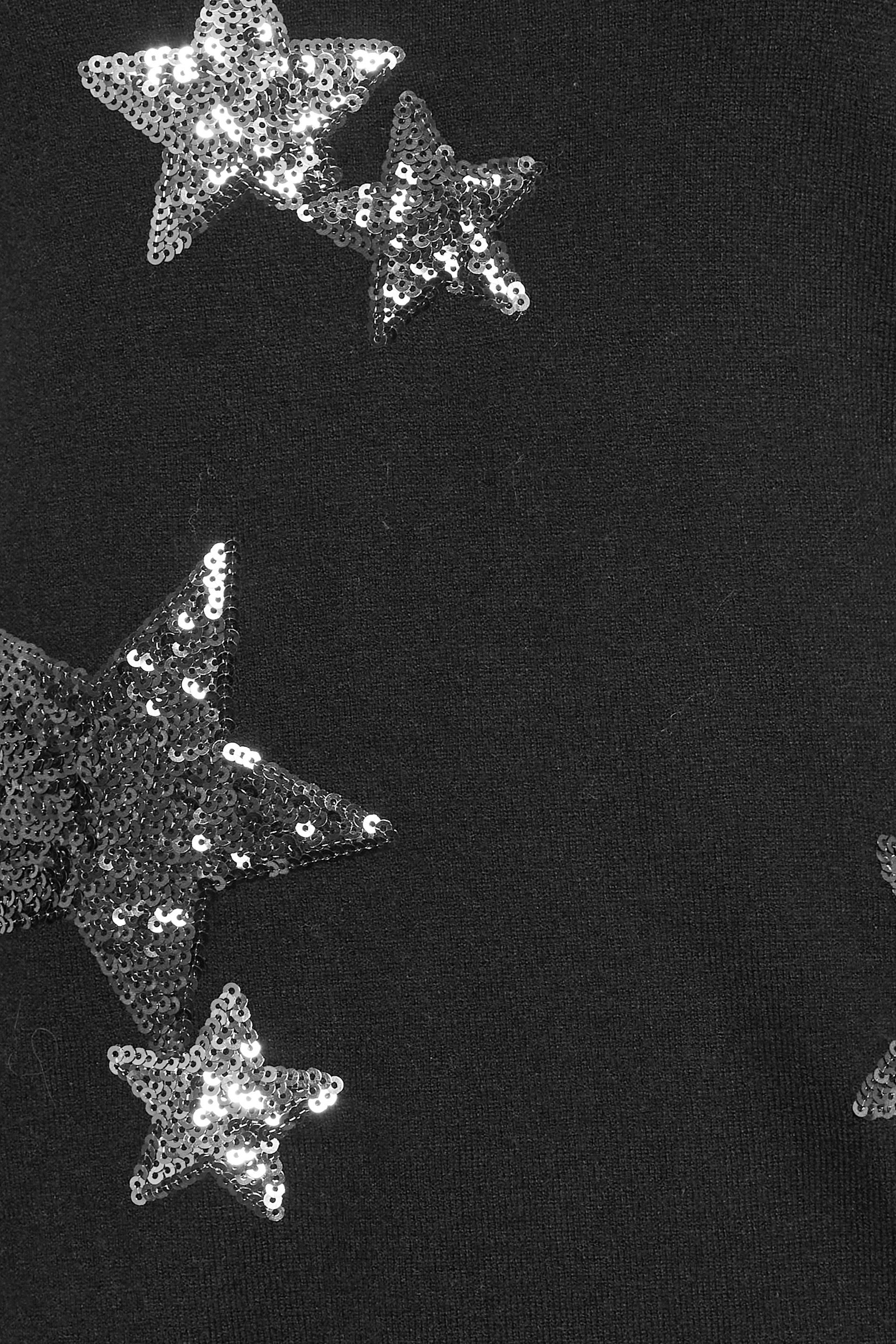 M&Co Black Sequin Star Print Jumper | M&Co