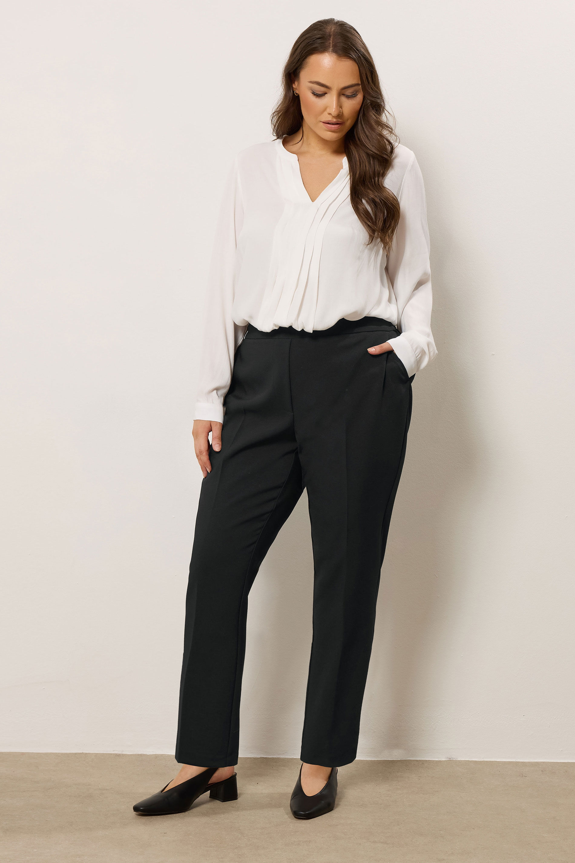 EVANS Plus Size Black Tapered Trousers | Evans 1