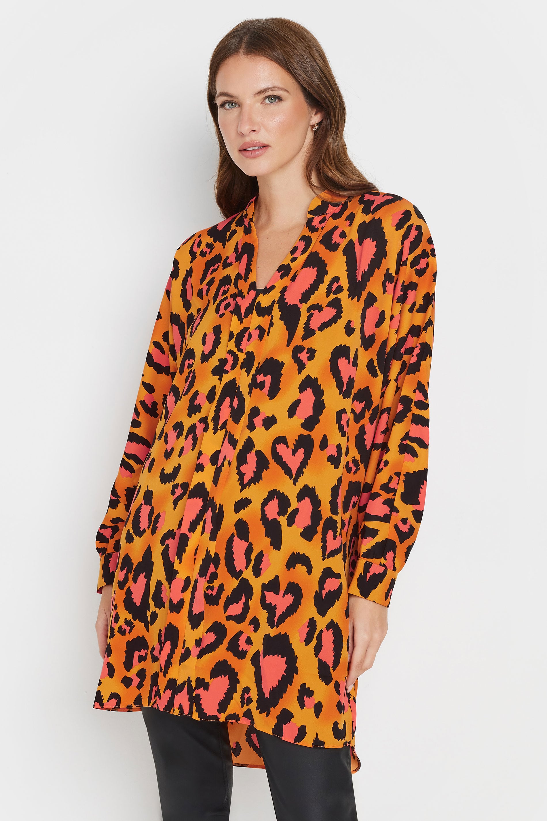 M&Co Orange Leopard Print Blouse | M&Co 3