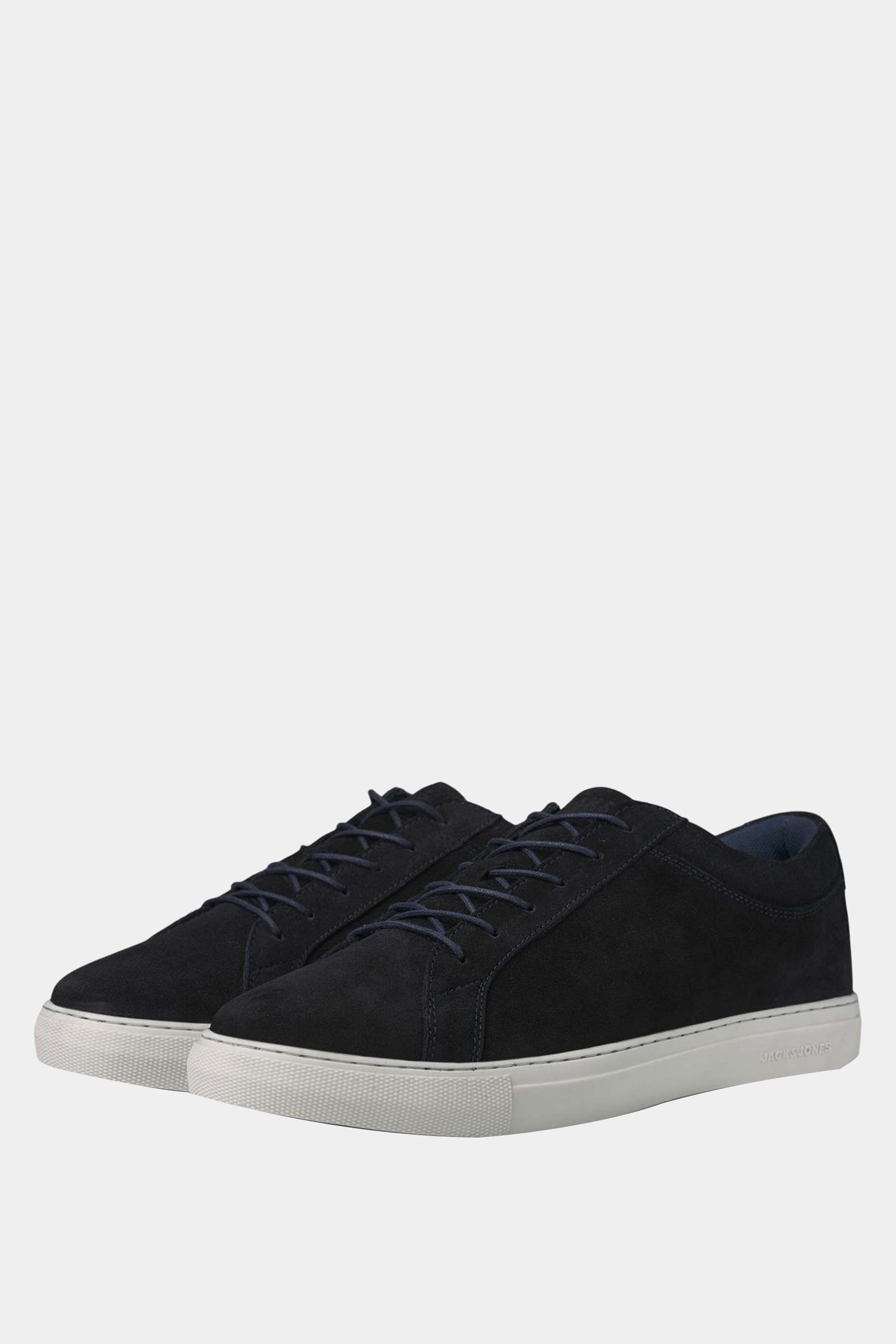 JACK & JONES Big & Tall Black Suede Trainers | BadRhino 1