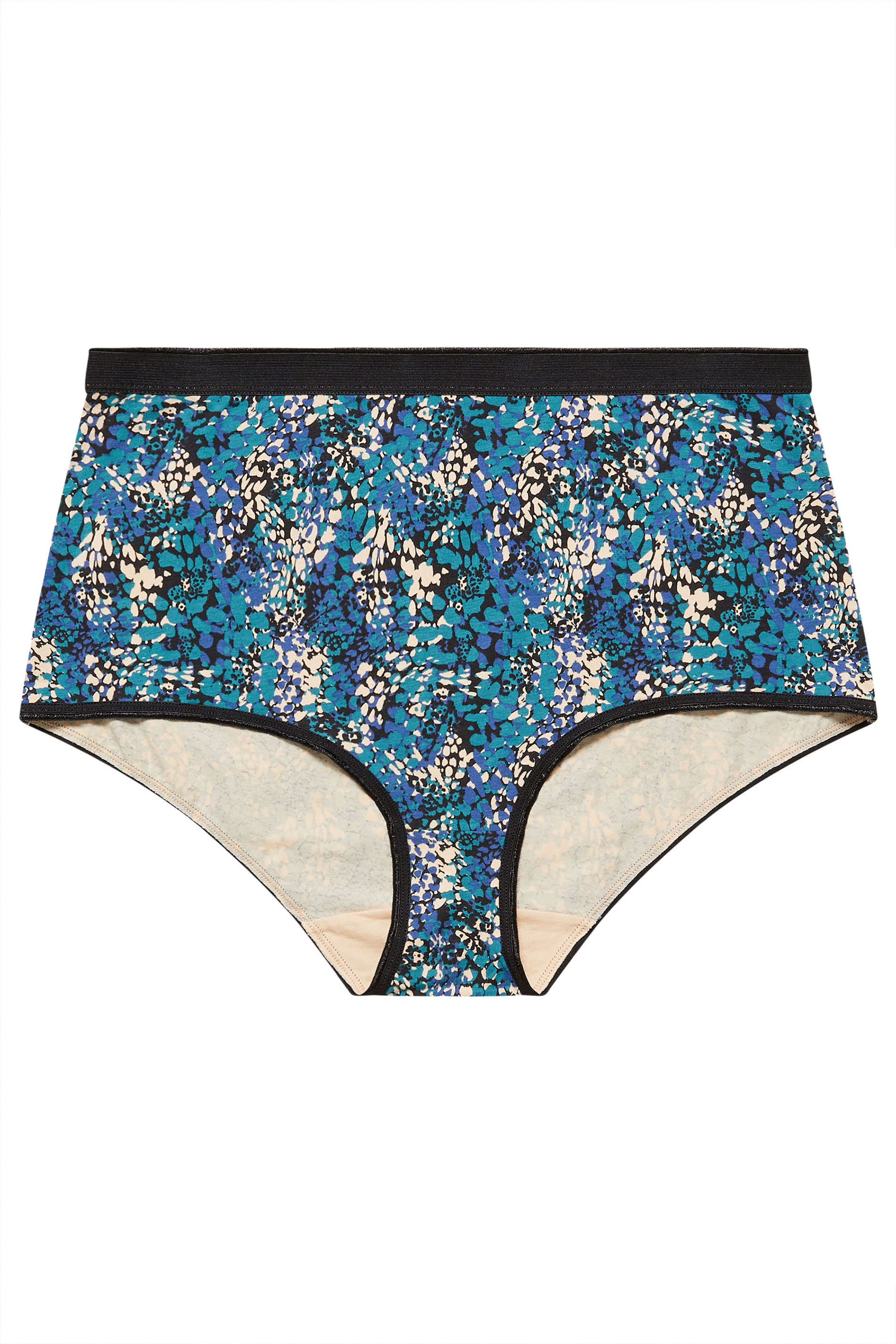 YOURSET 5 PACK Plus Size Teal Green Snake Print Full Briefs | Yours Clothing 6