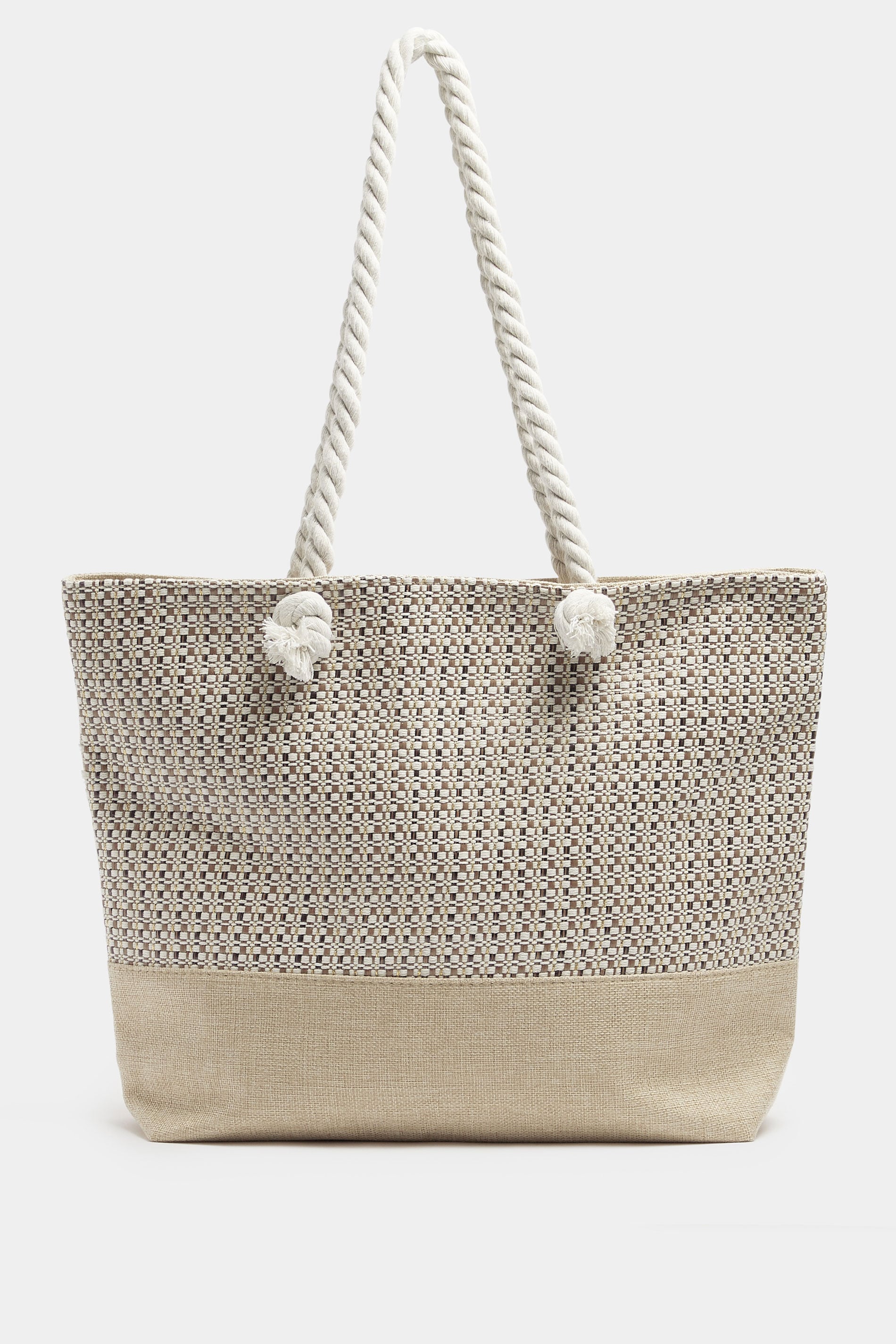 Brown Tweed Look Tote Bag | Yours Clothing 3