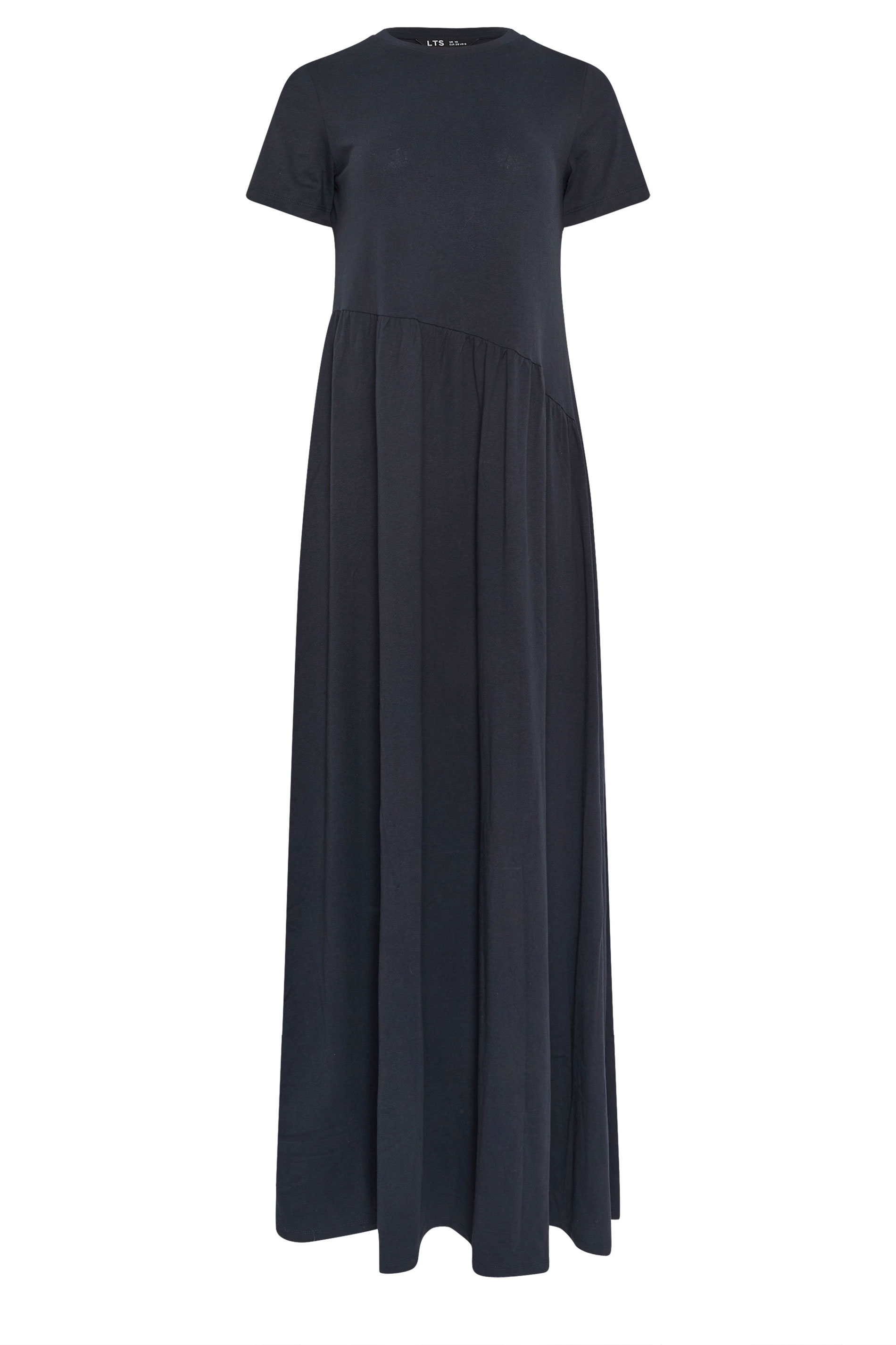 LTS Tall Women's Navy Blue Asymmetric Cotton Maxi Dress | Long Tall Sally 5