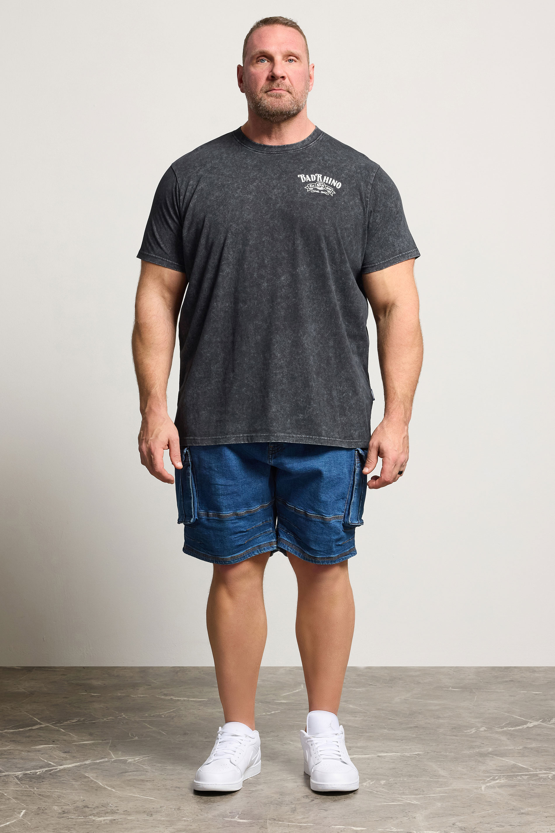 BadRhino Big & Tall Black Acid Wash Whiskey Rodeo Graphic T-Shirt | BadRhino 1