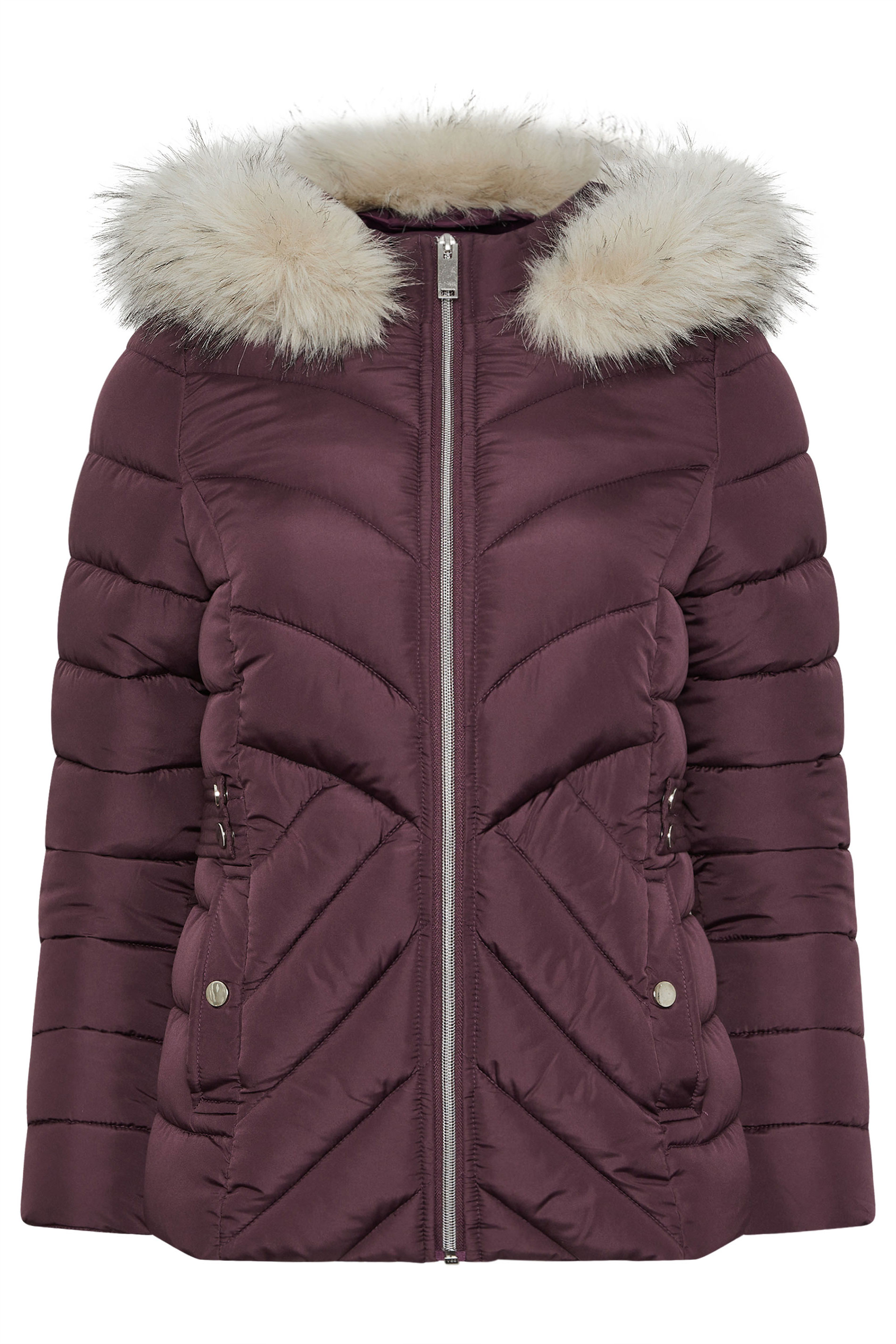 M&Co Petite Berry Red Padded Puffer Jacket | M&Co 6