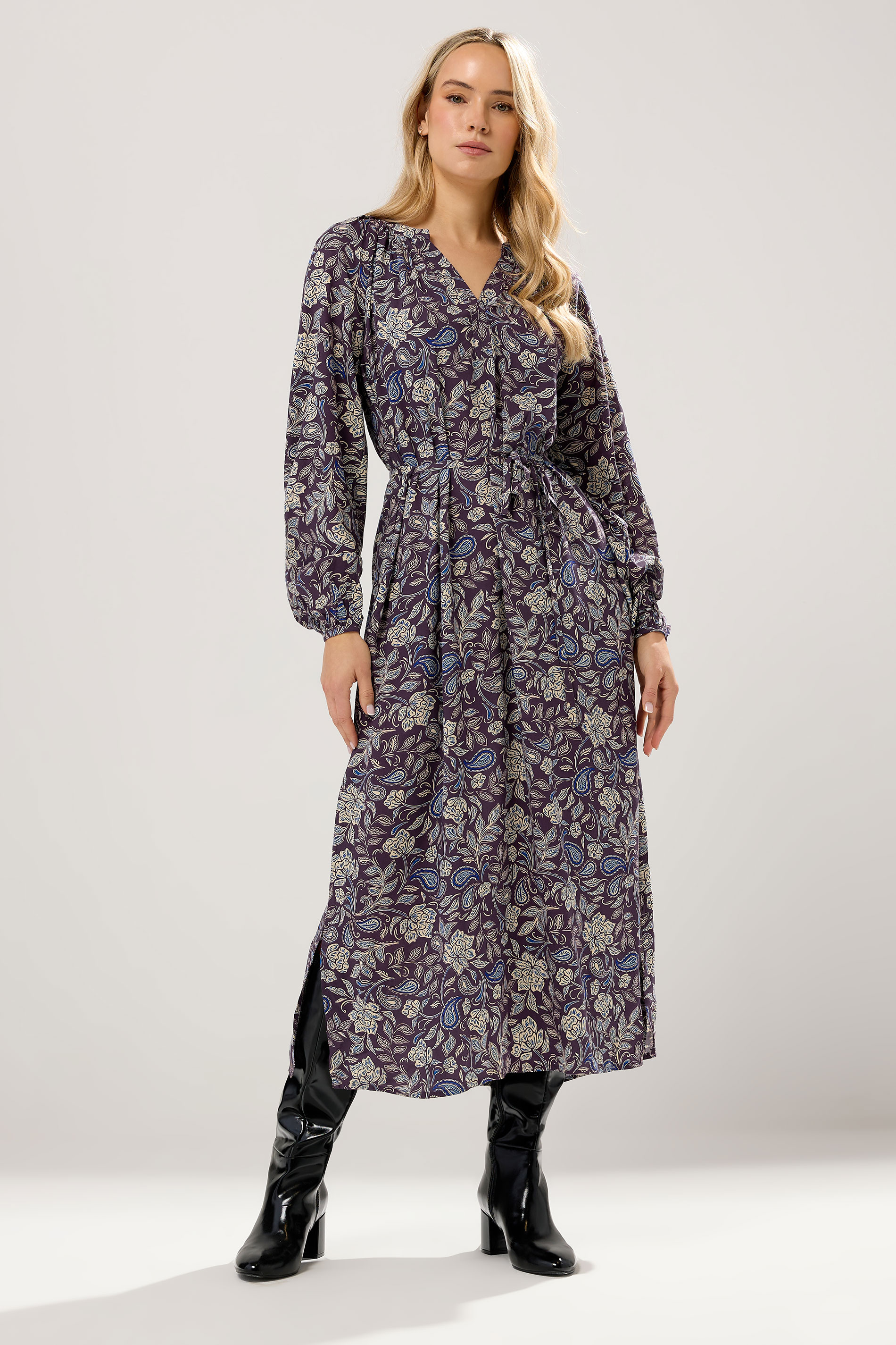 LTS Tall Purple Floral Maxi Dress | Long Tall Sally 3
