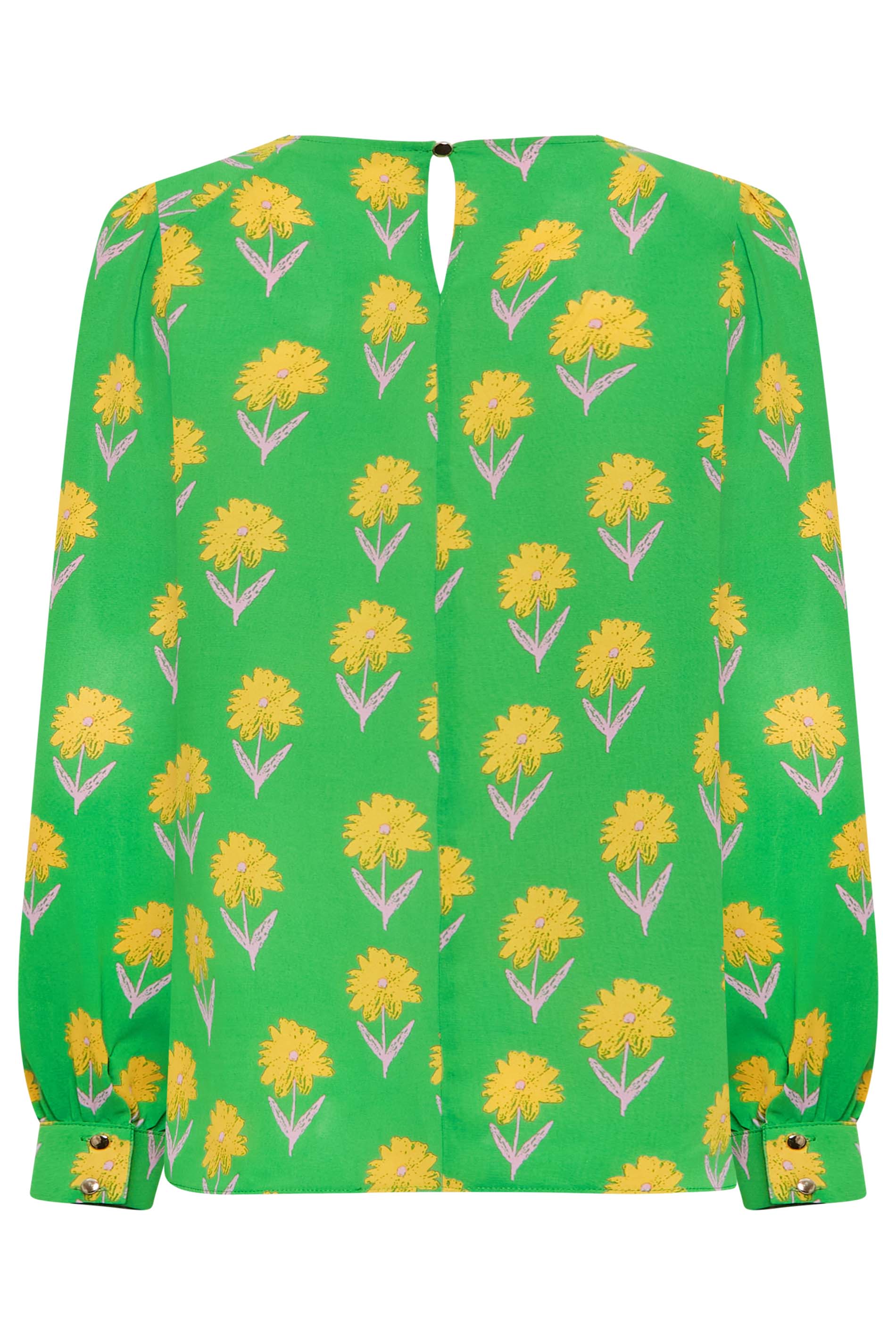 M&Co Green Floral Print Long Sleeve Blouse | M&Co 7