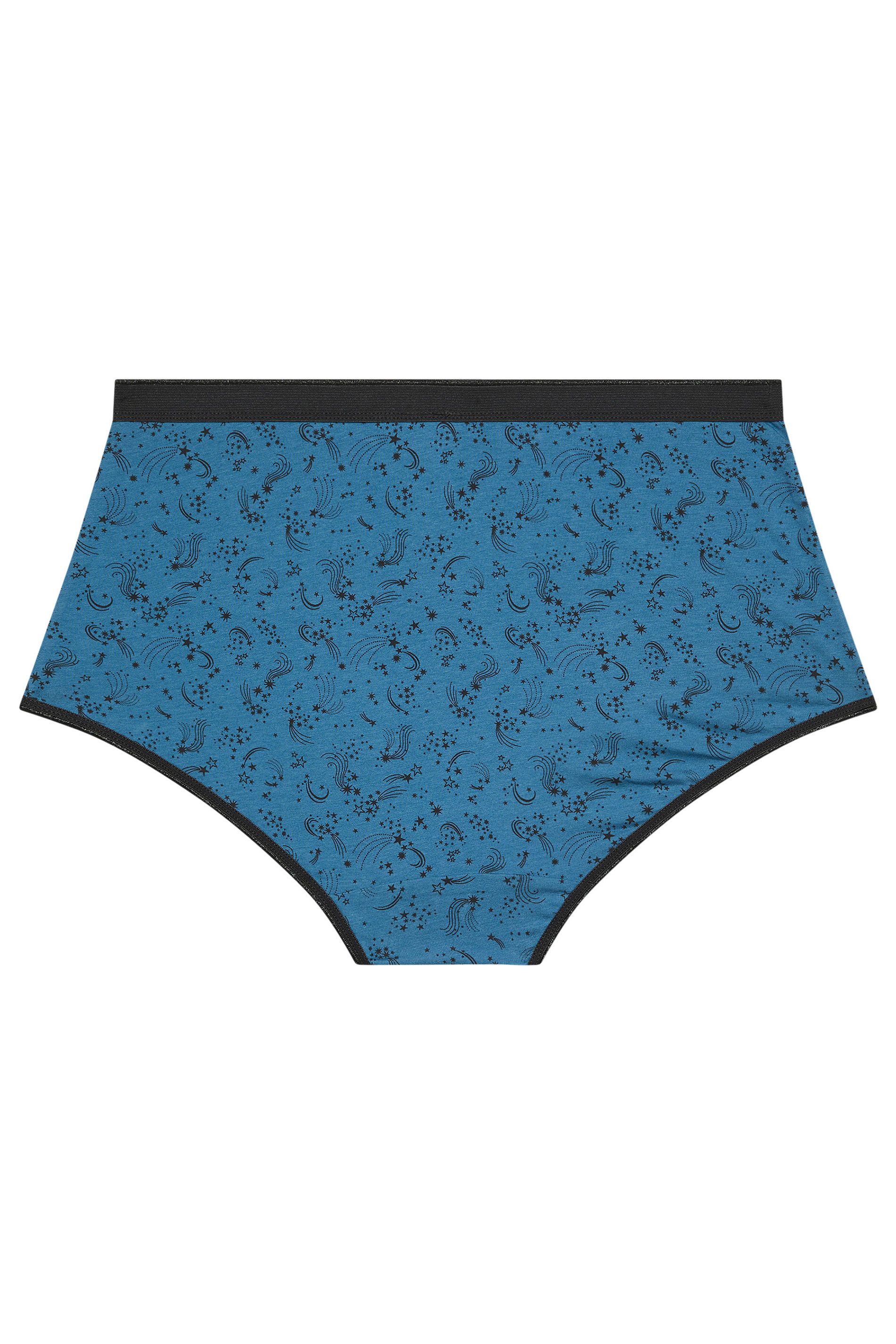YOURS 5 PACK Plus Size Teal Blue Shooting Star Full Briefs | Yours Clothing 7