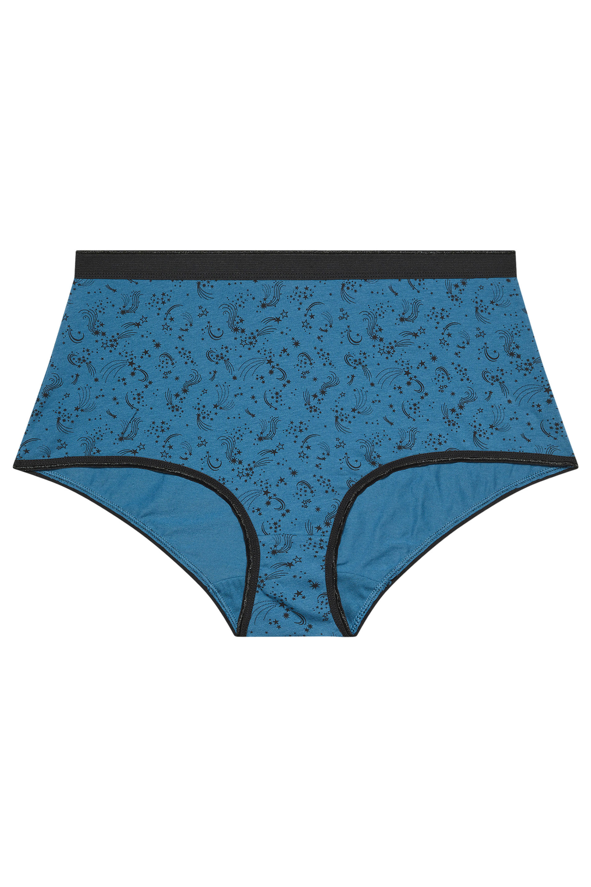 YOURS 5 PACK Plus Size Teal Blue Shooting Star Full Briefs | Yours Clothing 6
