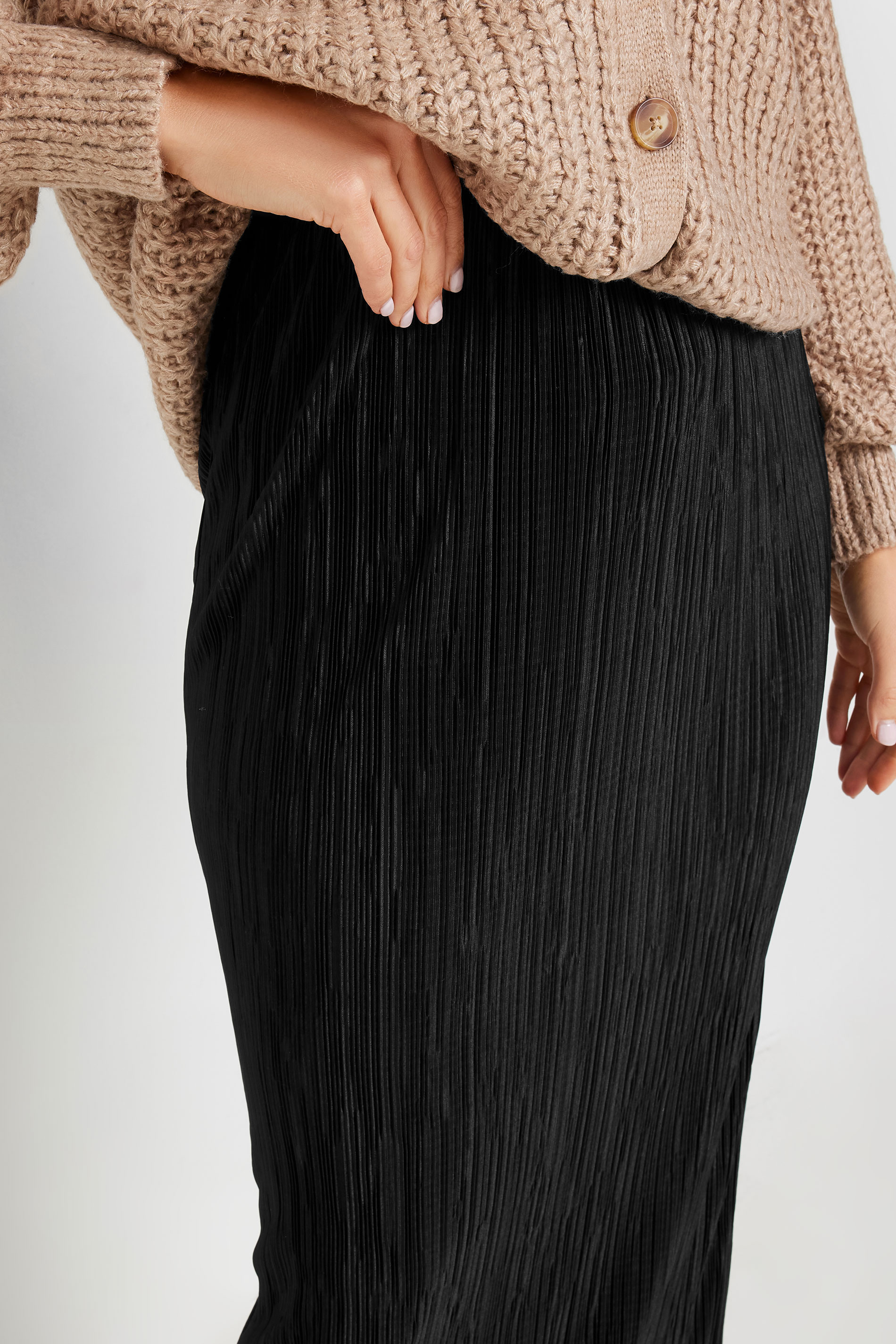 LTS Tall Black Plisse Maxi Skirt | Long Tall Sally 4