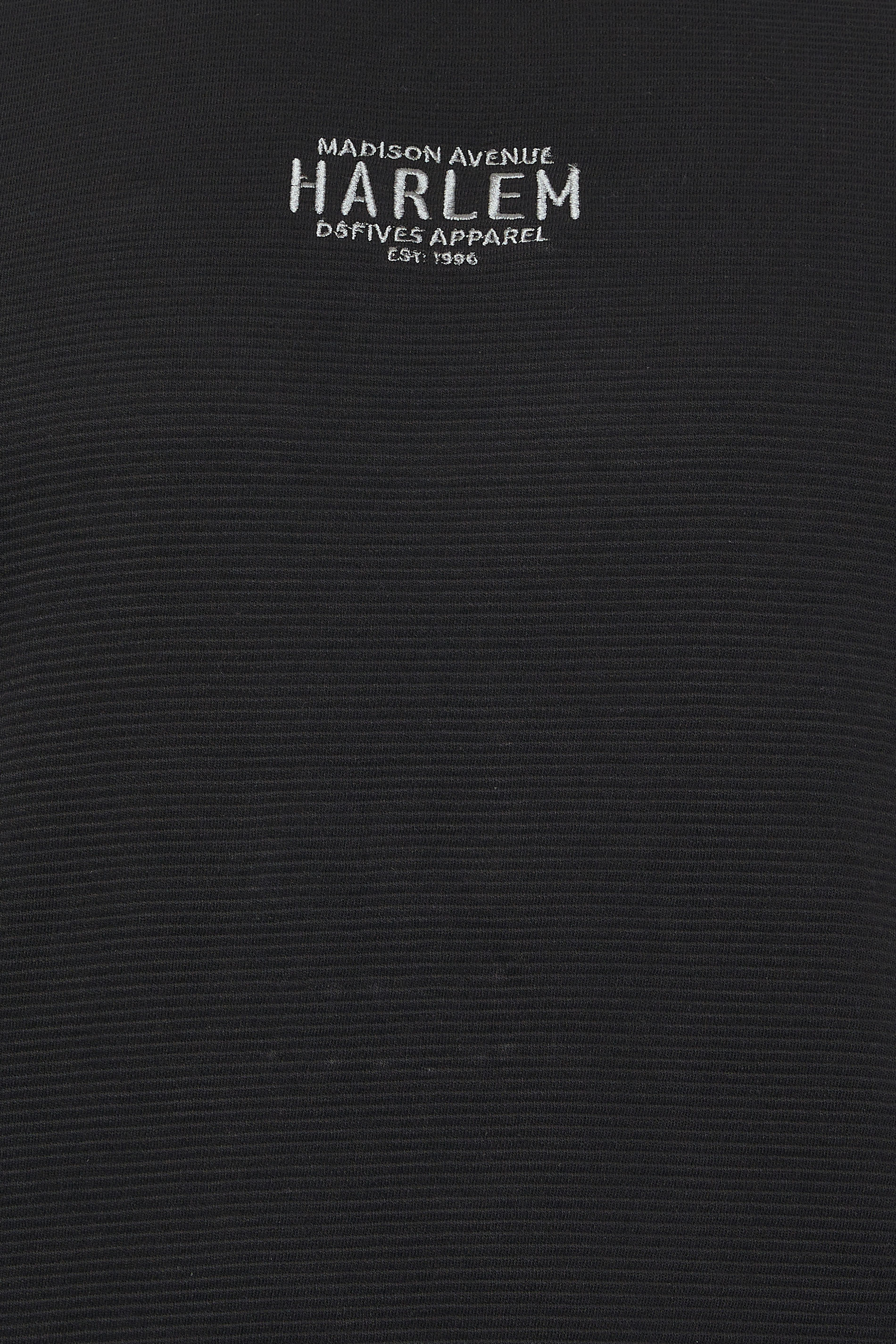 D555 Big & Tall Black 'Harlem' Ribbed T-Shirt | BadRhino 1