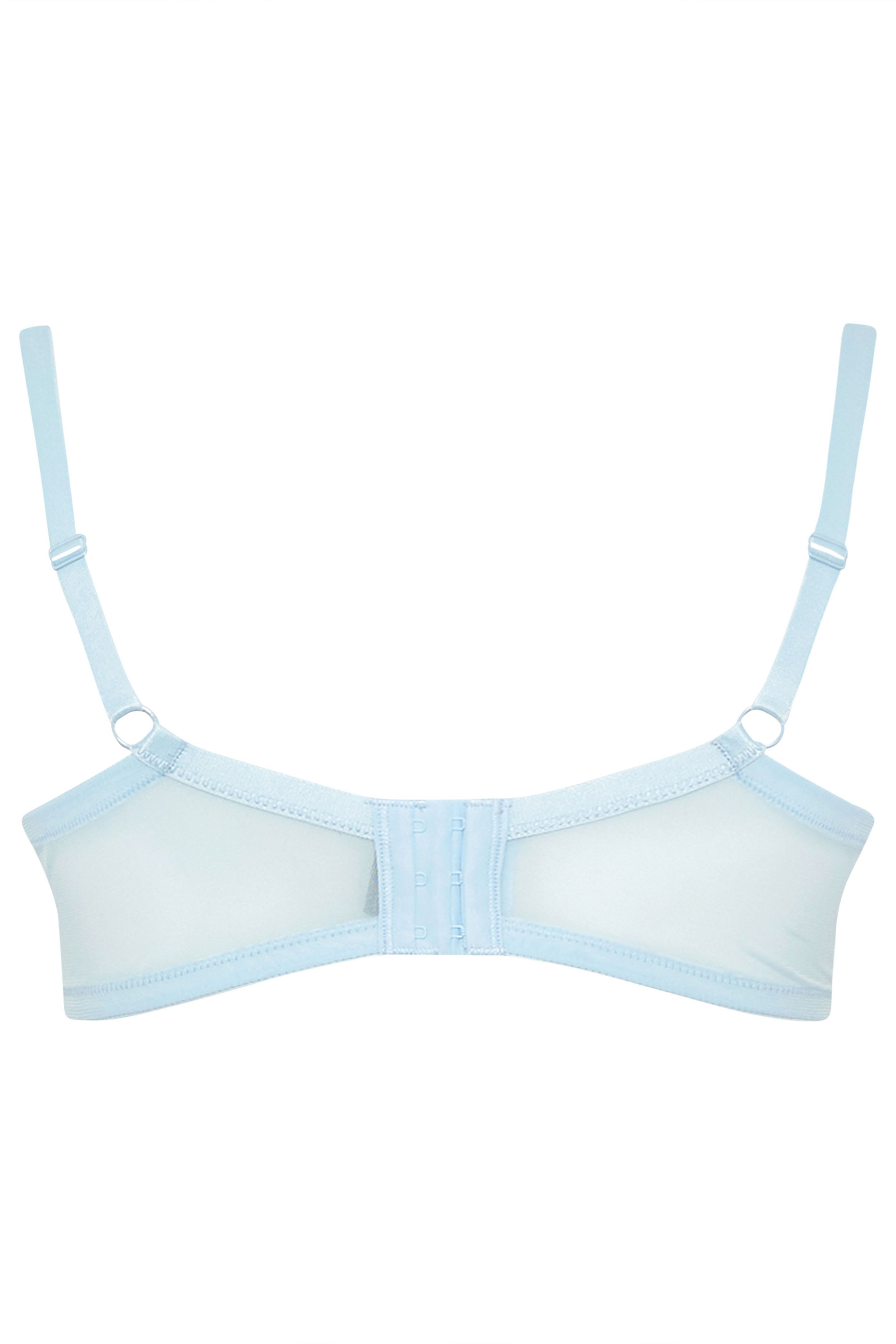 YOURSET 2 PACK Curve Grey Marl & Blue Lace Trim Padded Bra | Yours Clothing 9