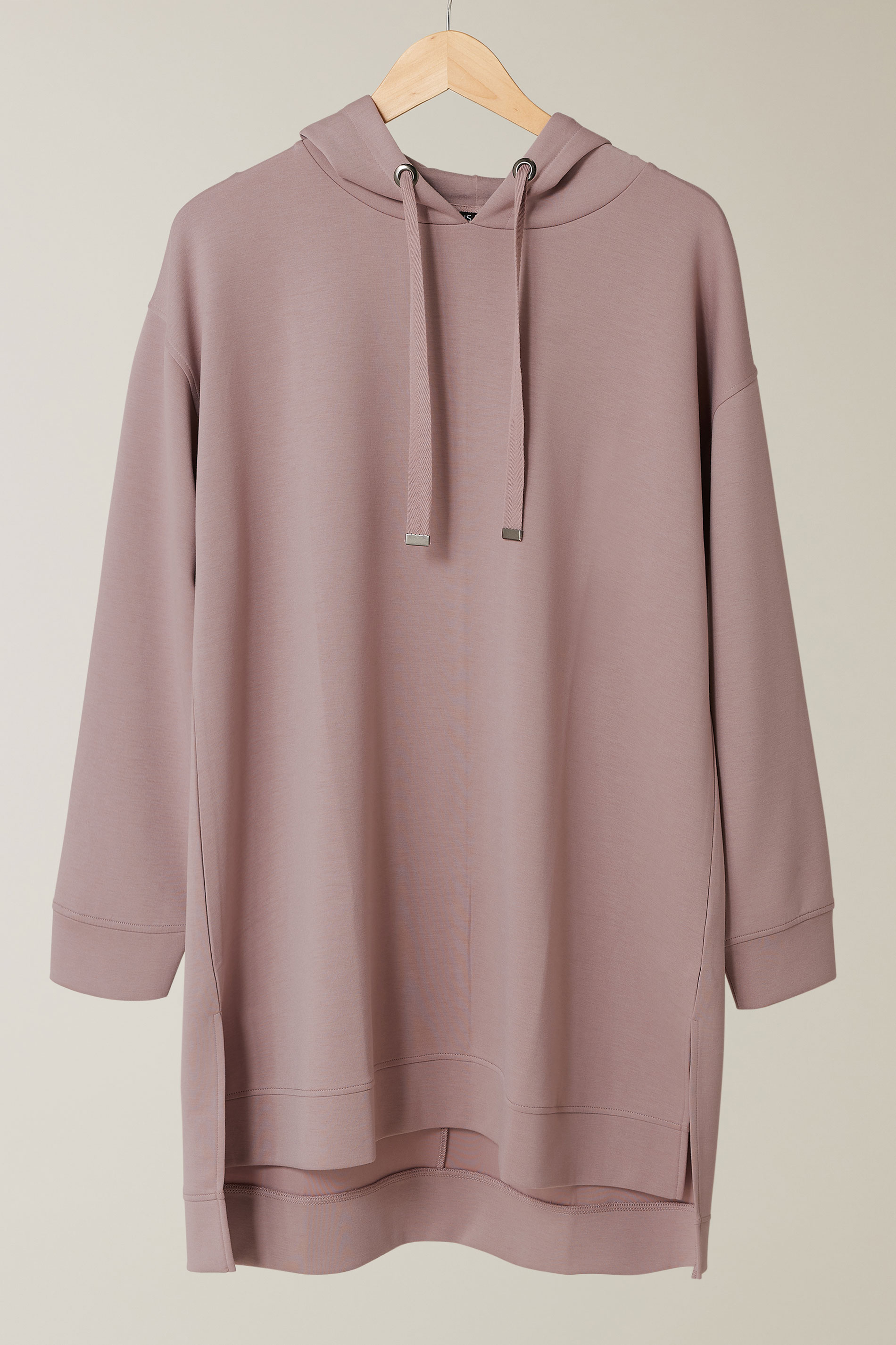 EVANS Plus Size Pink Luxe Drawstring Hoodie | Evans 5