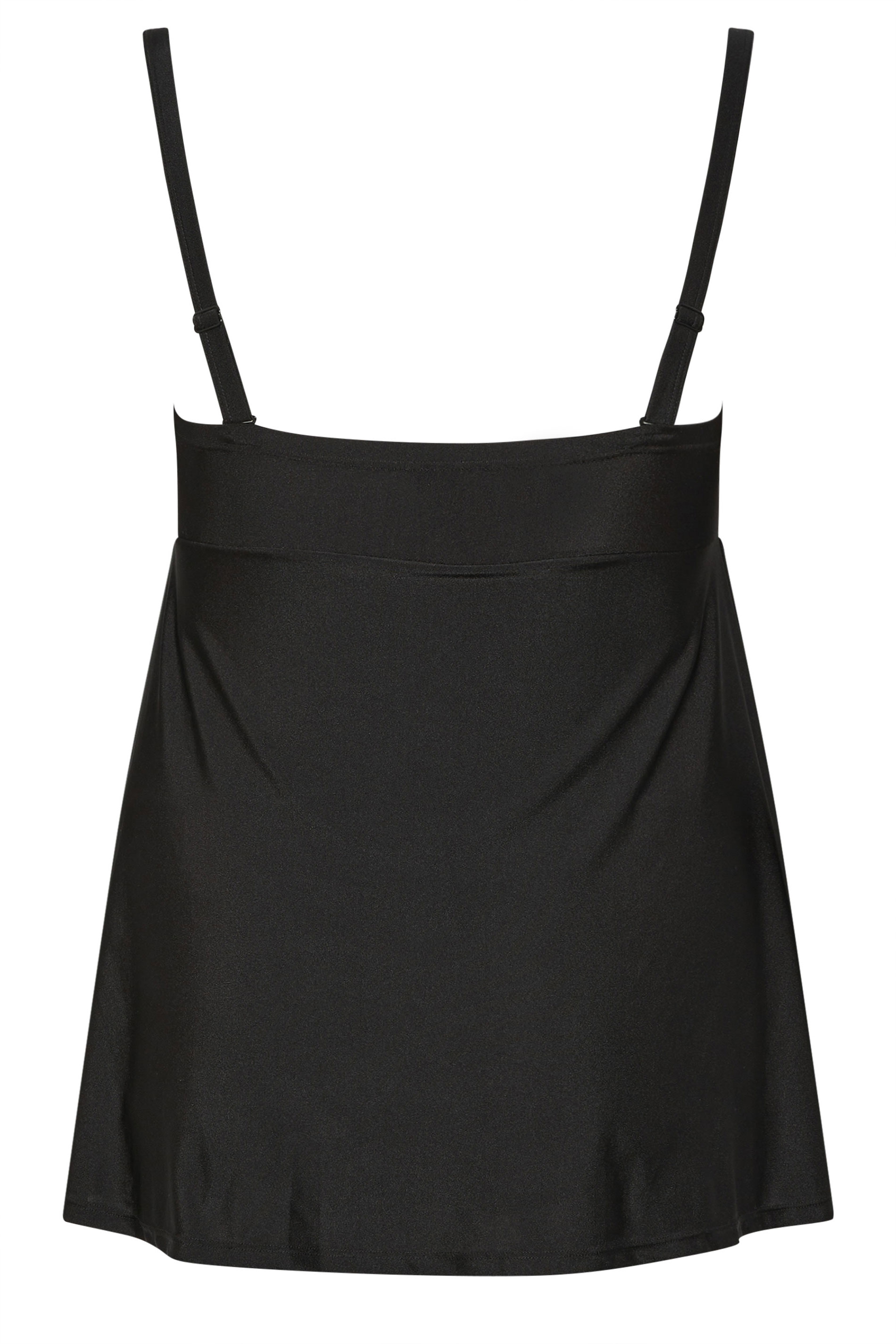 YOURS Plus Size Black Ring Detail Swim Dress | Yours Clothing 10