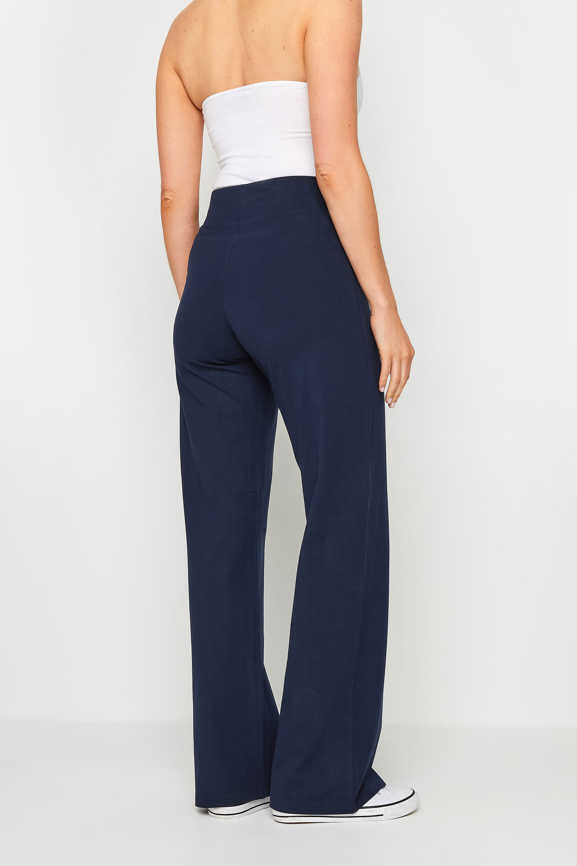 LTS Tall Navy Blue Wide Leg Yoga Pants | Long Tall Sally 2