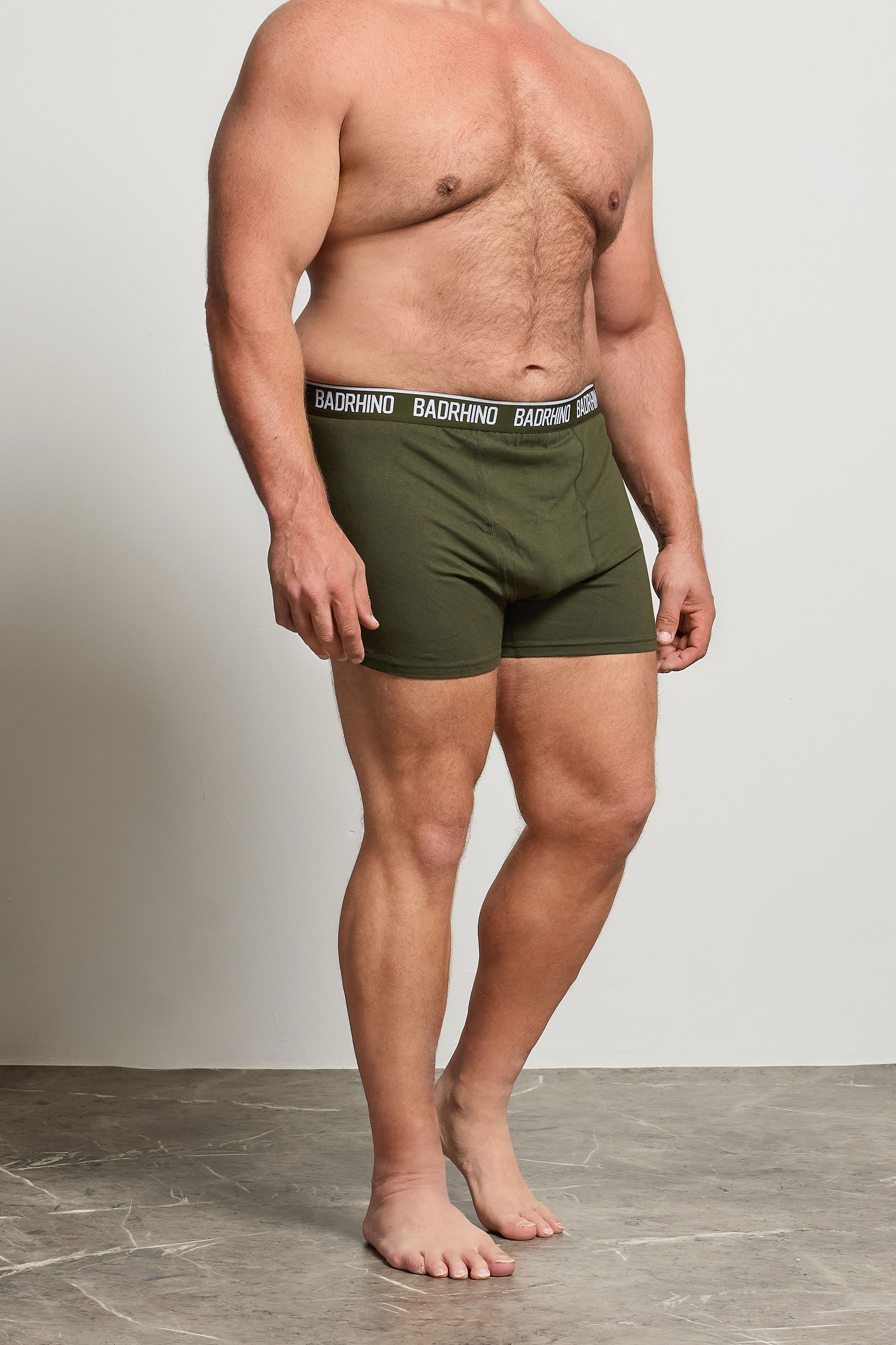 BadRhino 5 PACK Navy Blue/Grey/Green/Burnt Red/Black Boxers | BadRhino 1