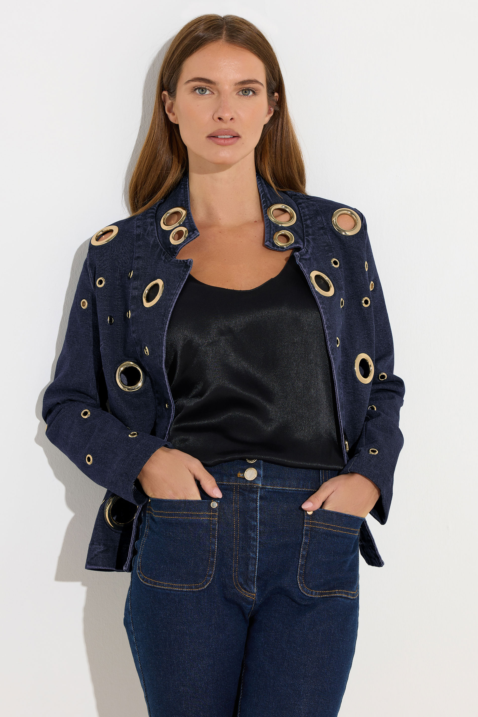 STAR Blue Denim Eyelet Detail Jacket | StarByJM 1