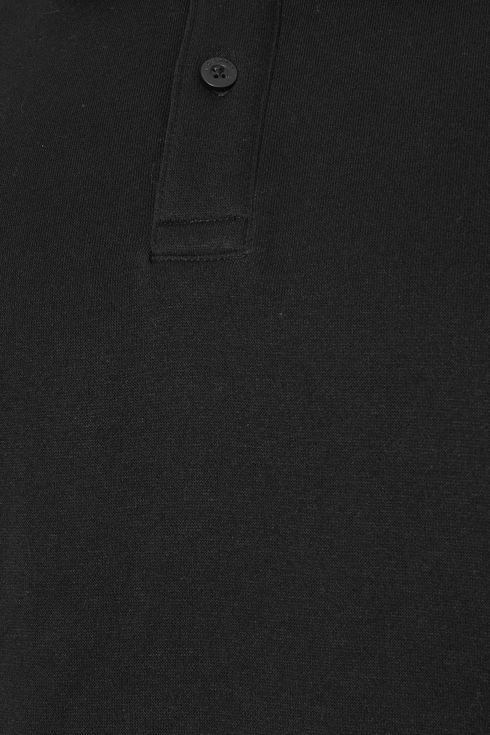 JACK & JONES Big & Tall Black Radley Polo Sweatshirt | BadRhino 2