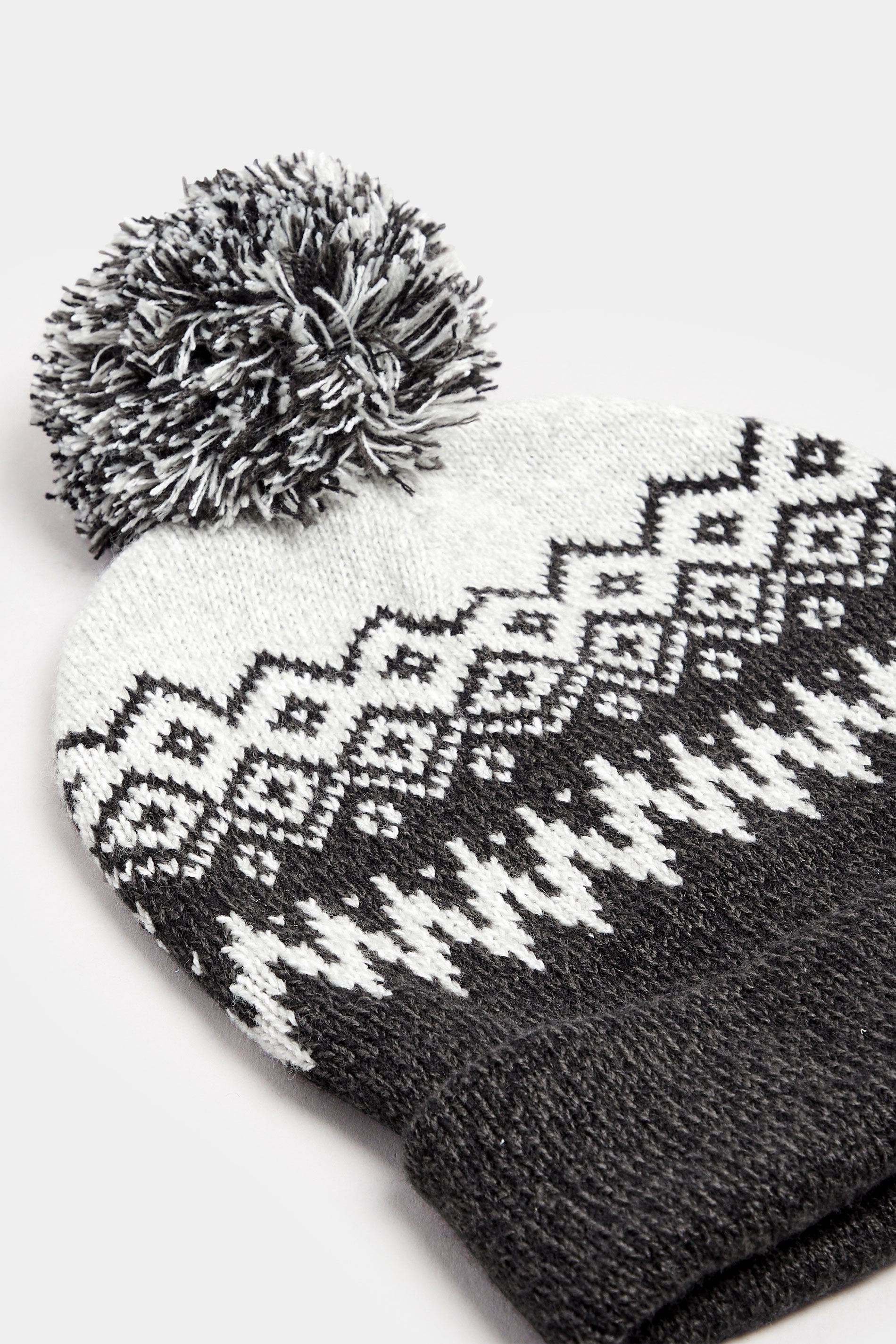 BadRhino Grey Fairisle Bobble Hat | BadRhino 2