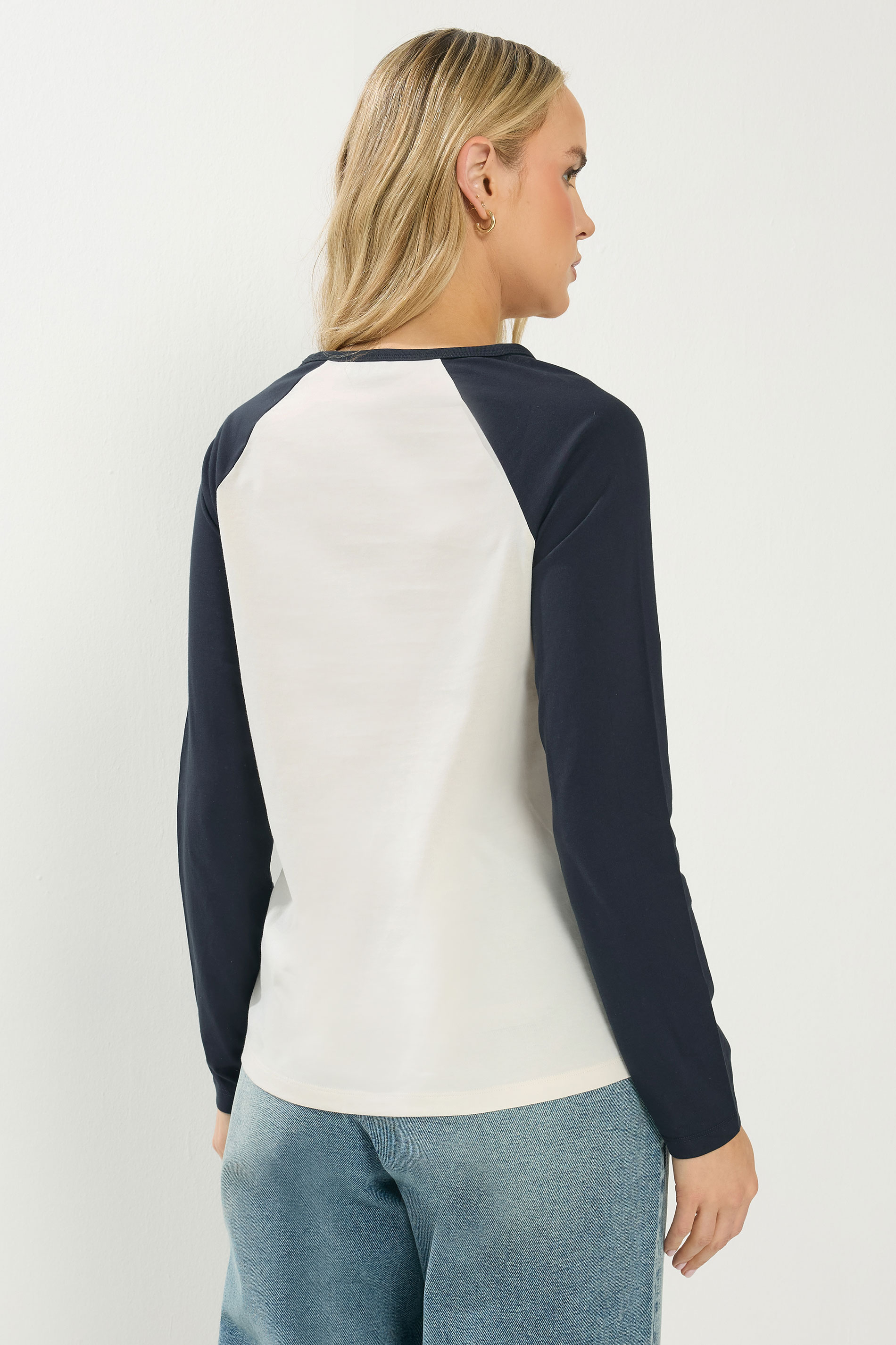 LTS Tall Women's Navy Blue & Cream 'Los Angeles' Slogan Cotton T-Shirt | Long Tall Sally 4