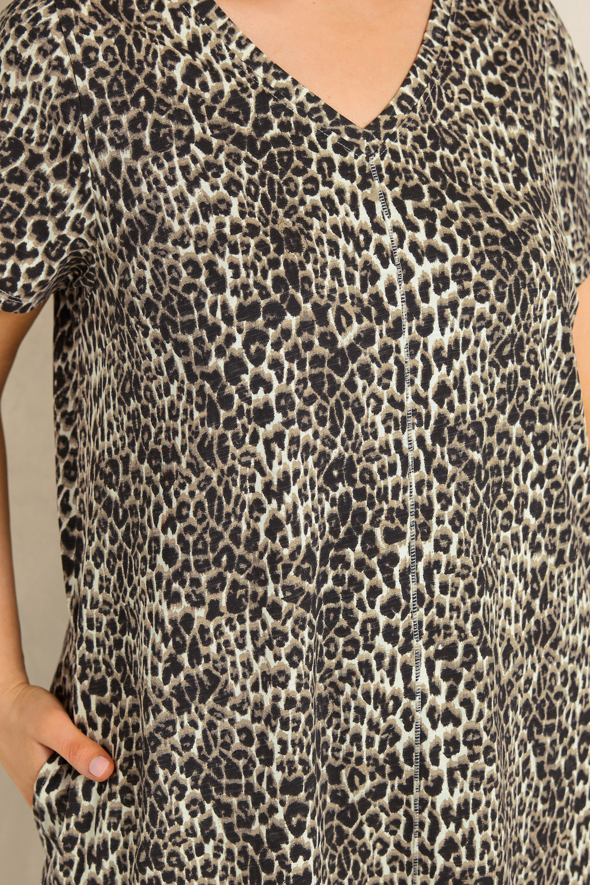 EVANS Plus Size Natural Brown Leopard Print Cotton Dress | Evans  5