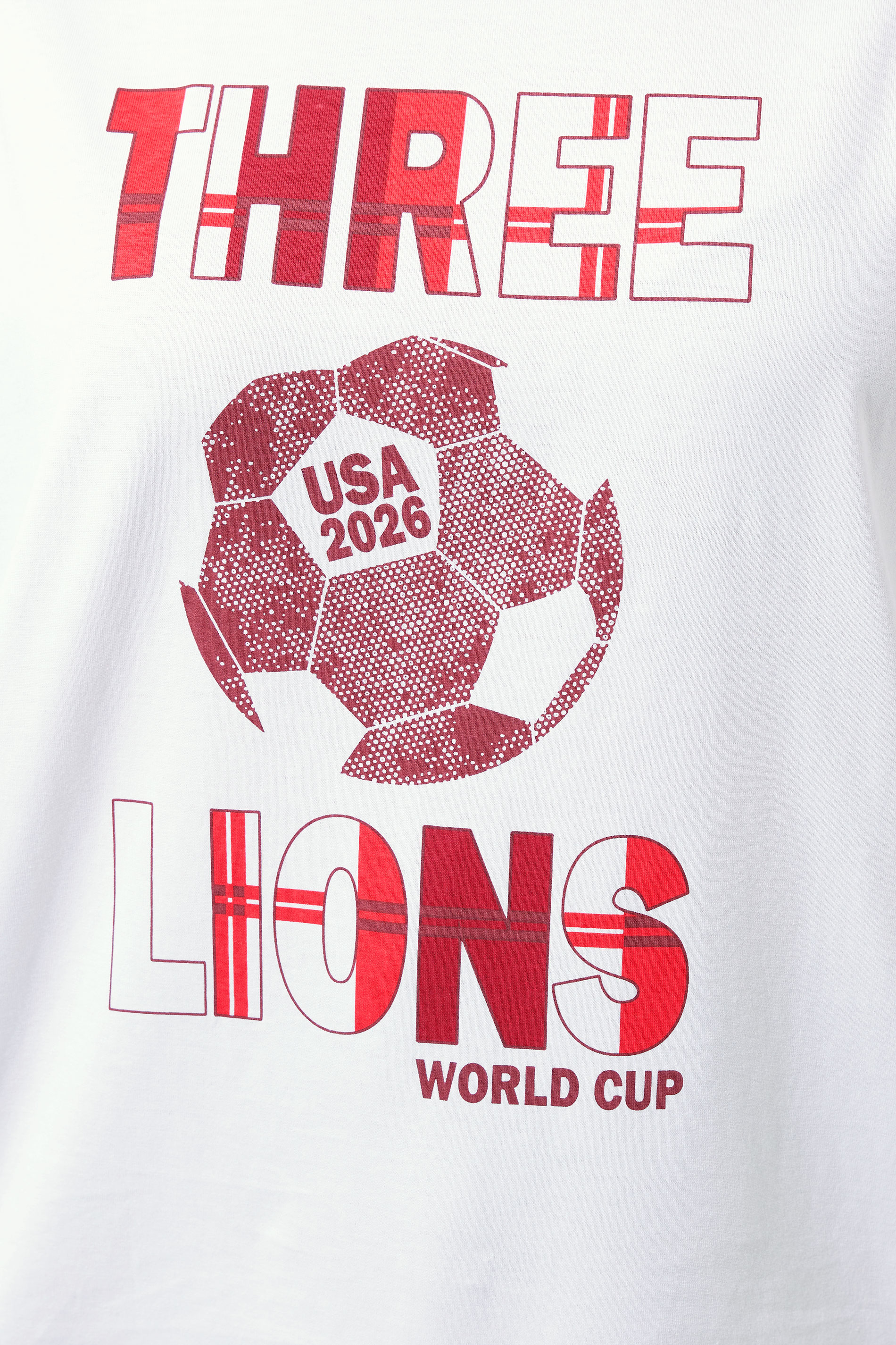 LIMITED COLLECTION Plus Size White 'Three Lions' England T-Shirt | Yours Clothing 5