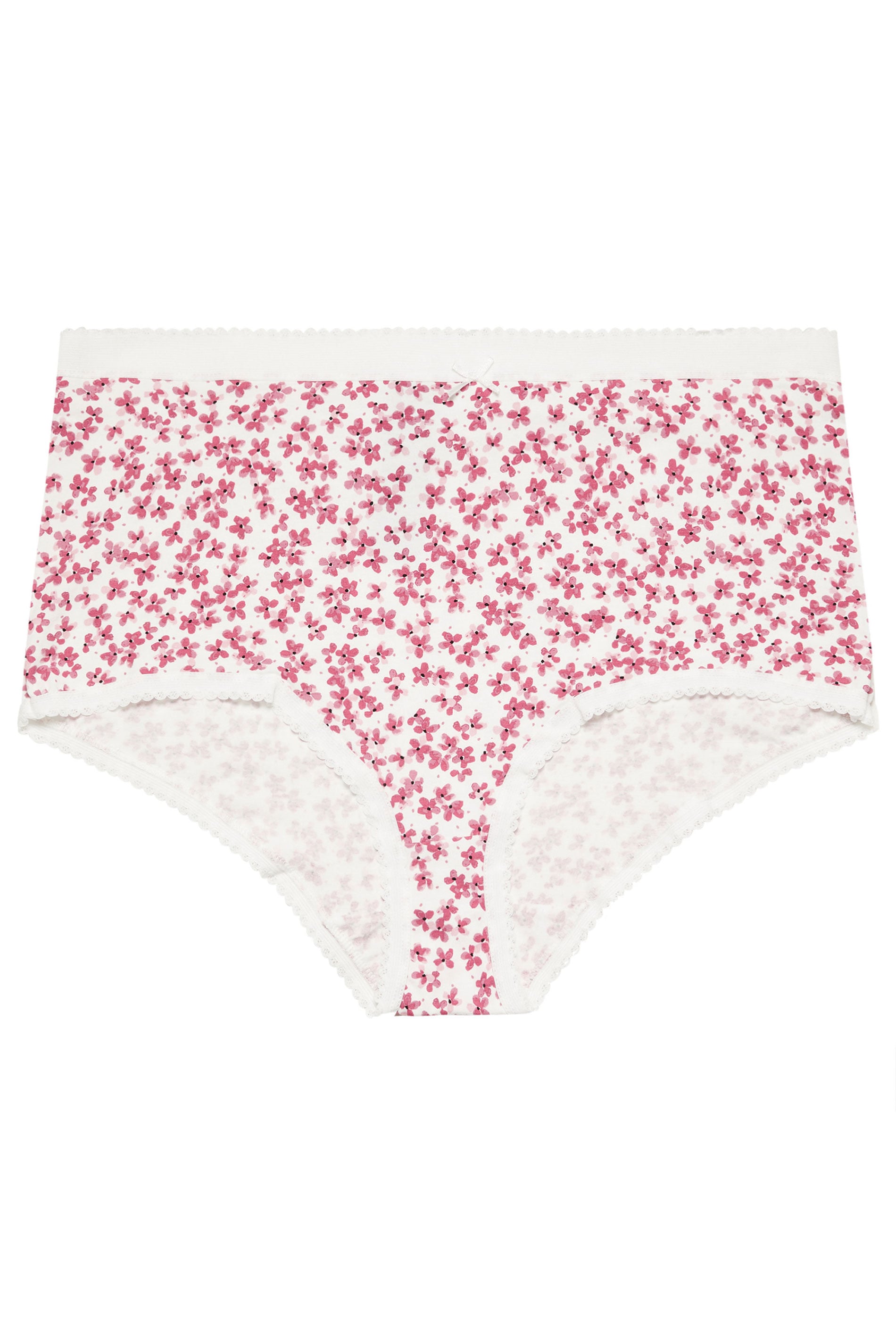 YOURSET 5 PACK Plus Size Pink & Black Floral Full Briefs | Yours Clothing 7