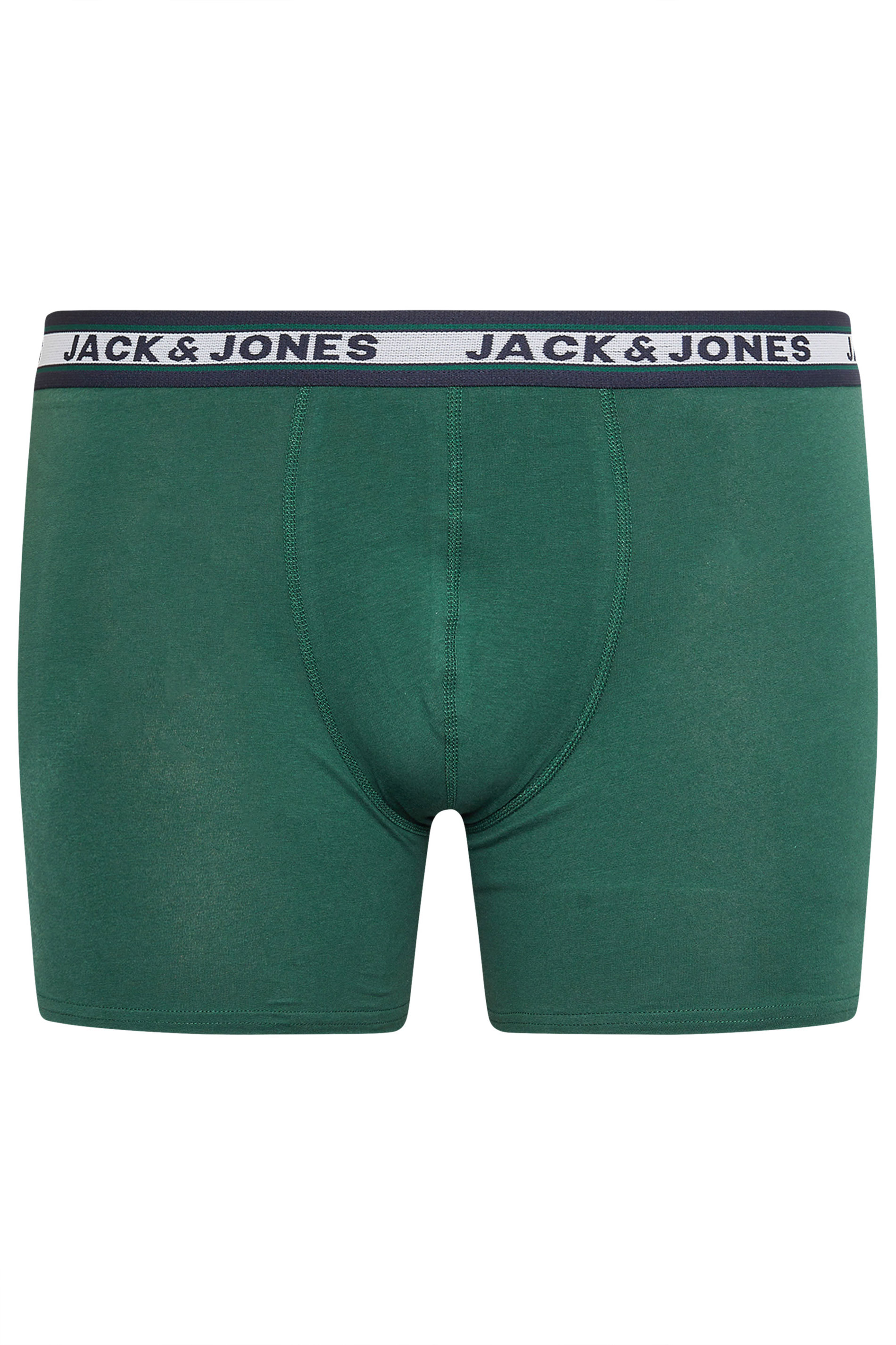 JACK & JONES Big & Tall Green & Grey 5 Pack Trunks | BadRhino 5